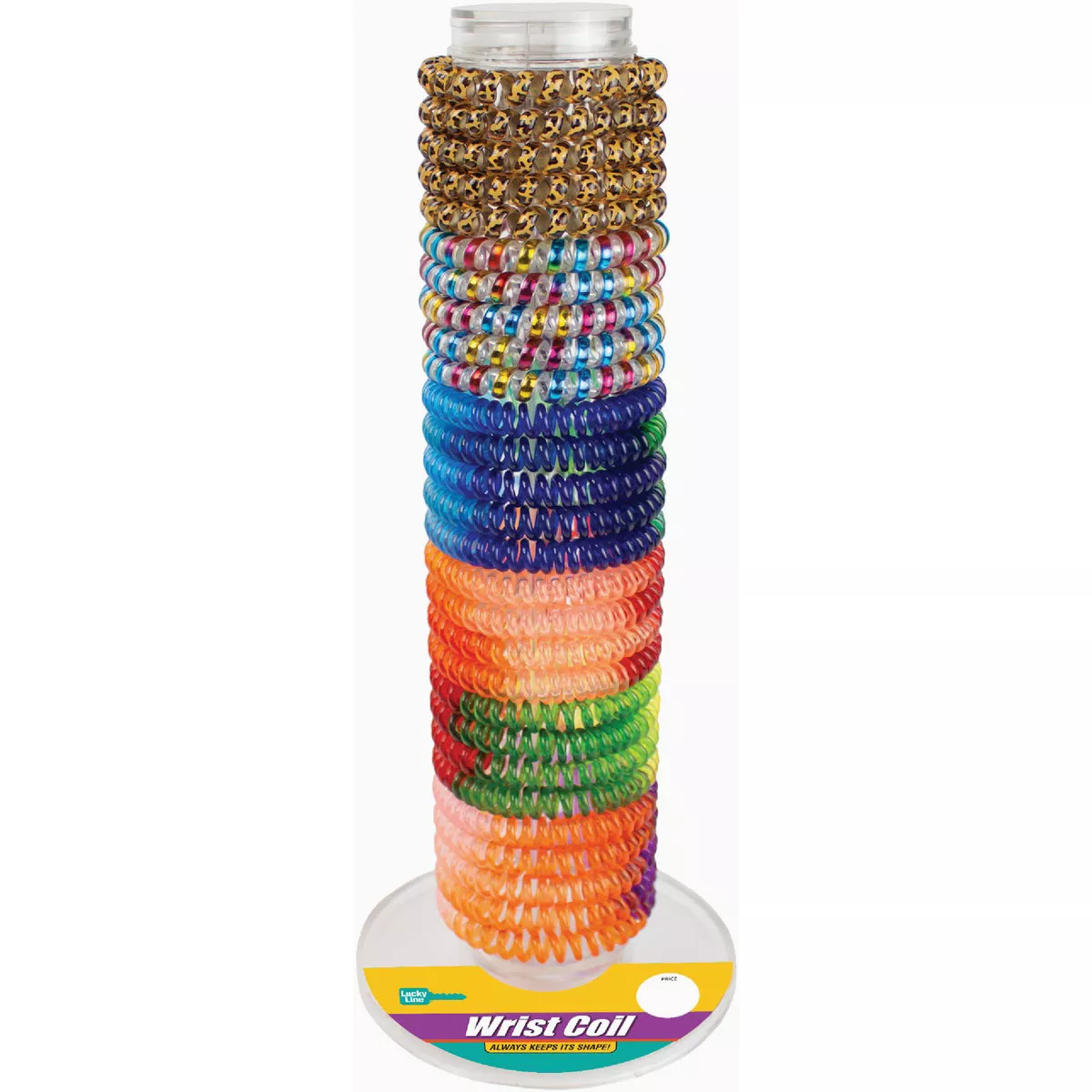 Lucky Line Multicolor Coil Key Chain Stacking Display (28-Piece)