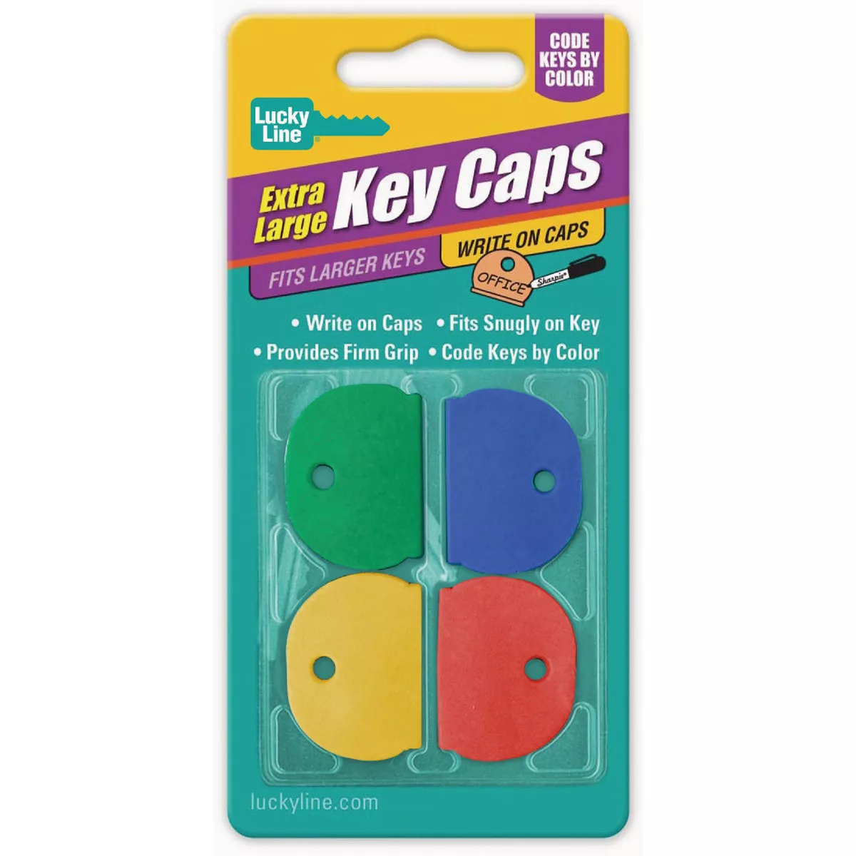 Lucky Line Assorted Extra Large Key Caps (4-Pack)
