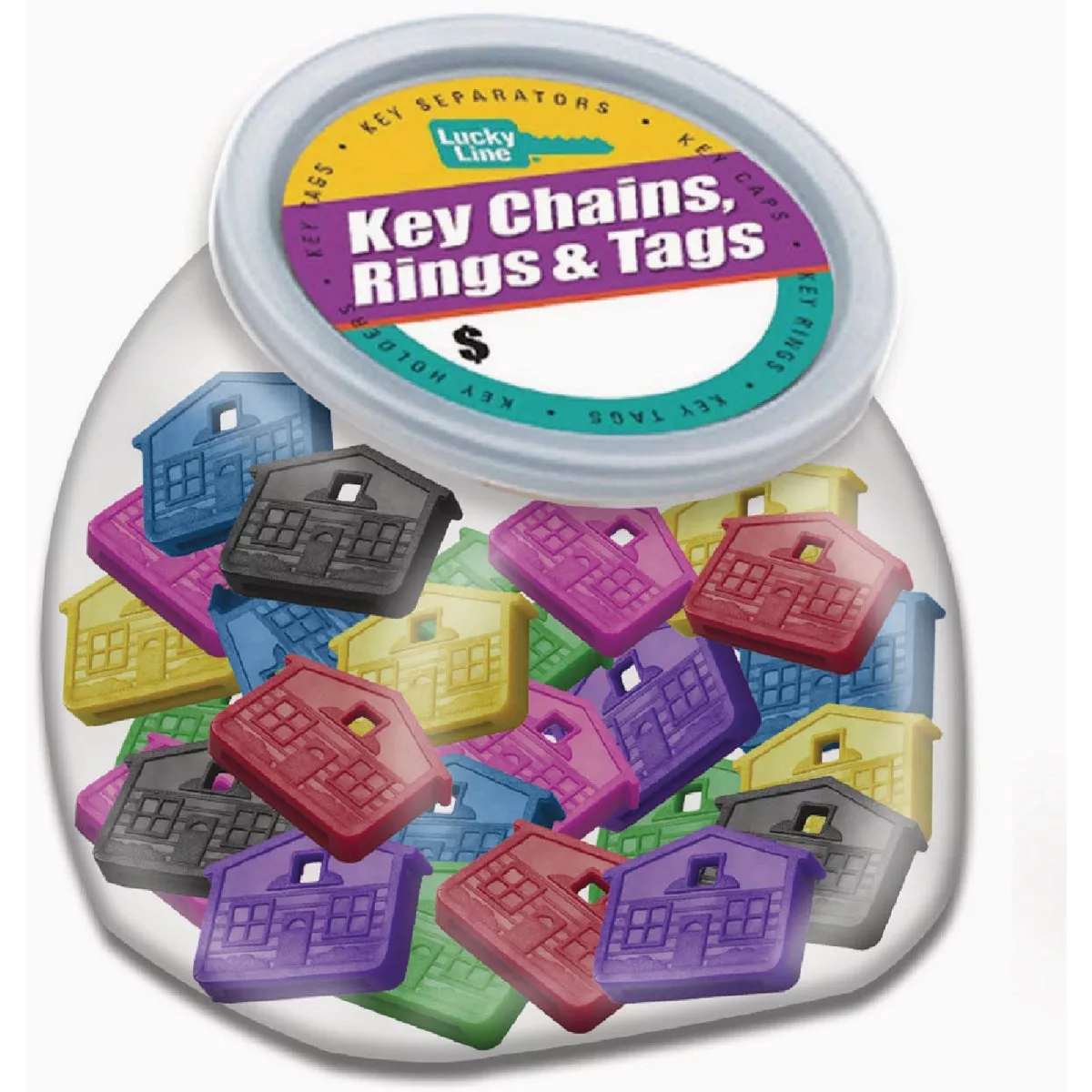 Lucky Line Assorted House Key CapS Display (100 per Jar)