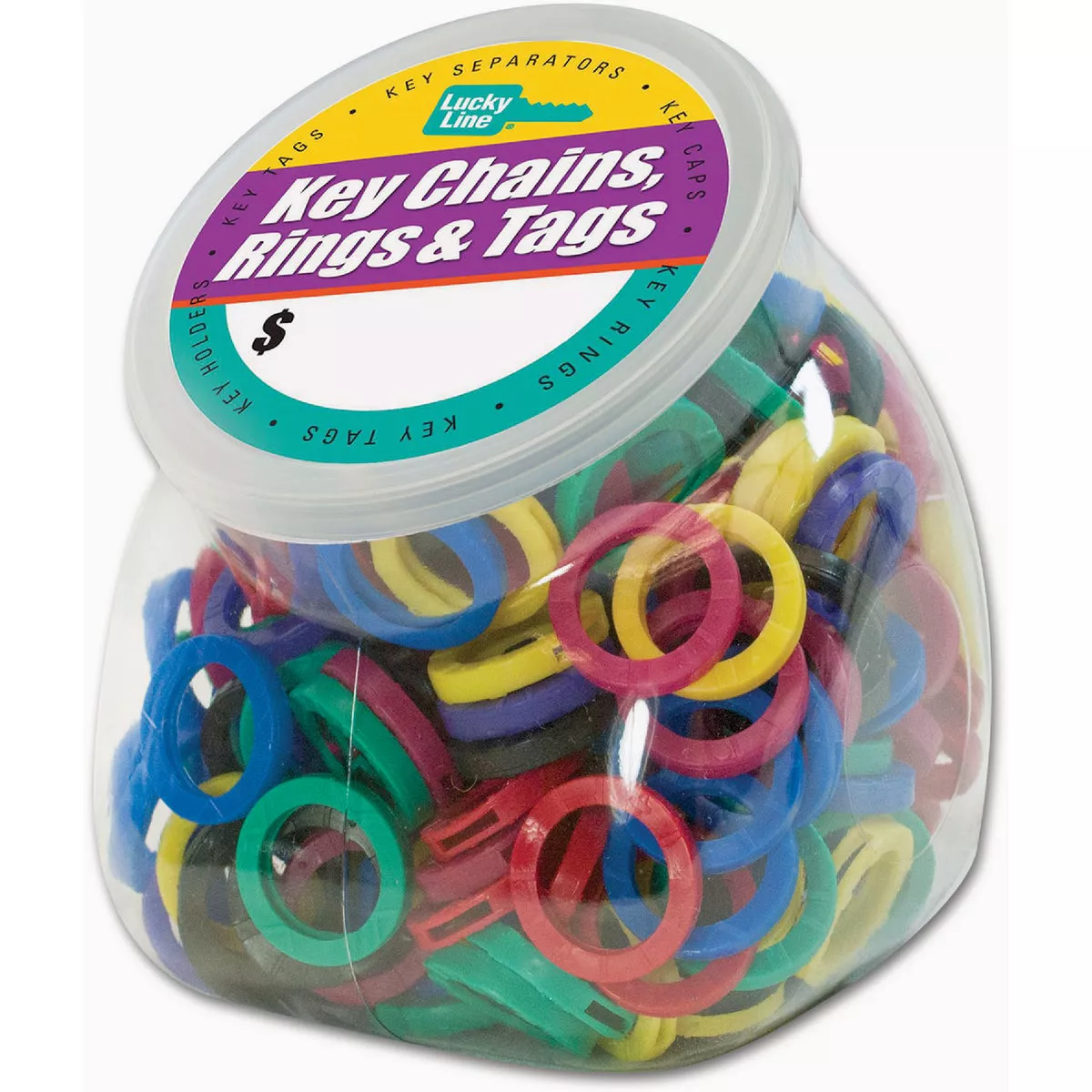 Lucky Line Assorted Medium Key Identifier Display (200 per Jar)