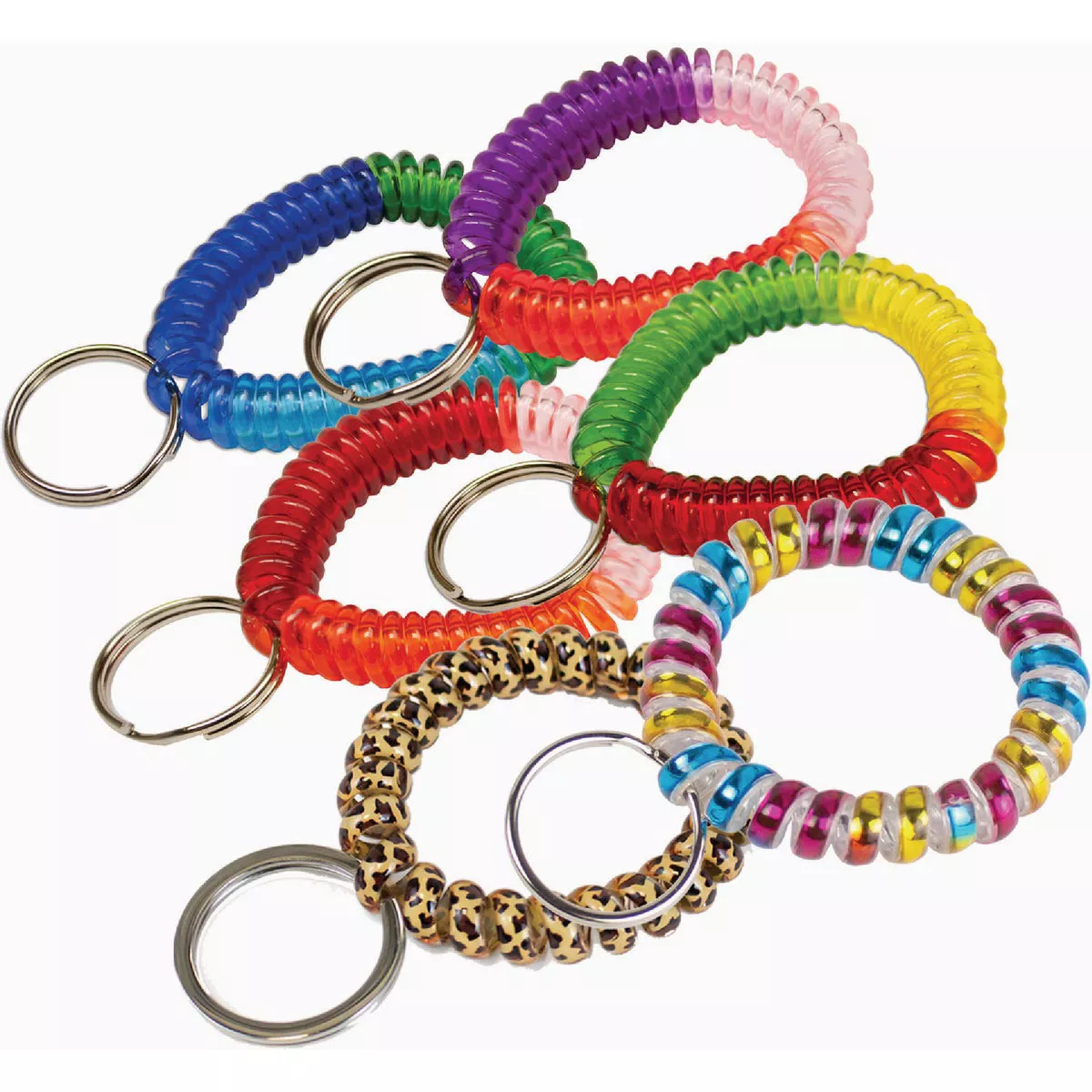 Lucky Line Multicolor Wrist Coil with Ring (25-Pack)