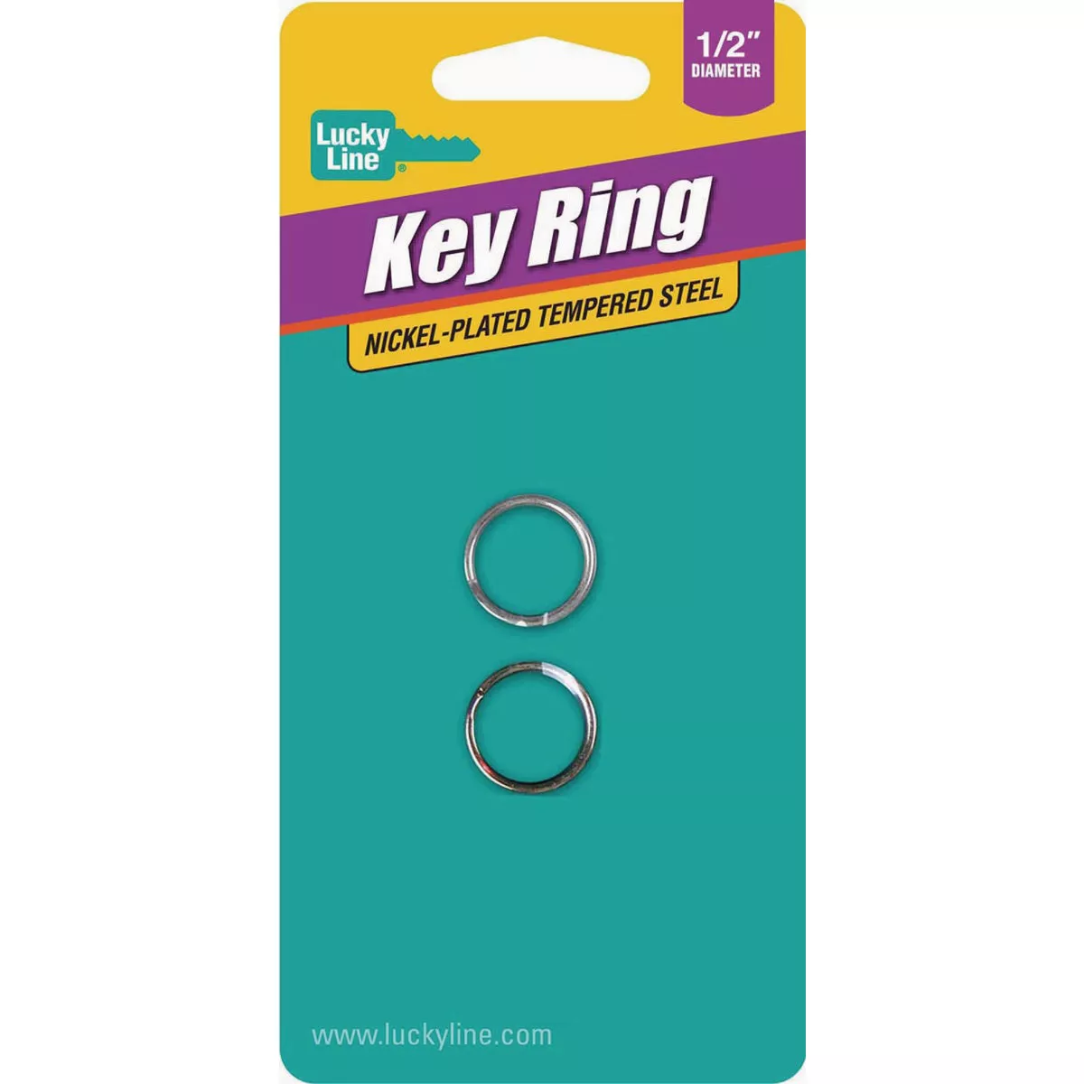 Lucky Line 1/2 In. Split Ring Key Ring (2-Pack)