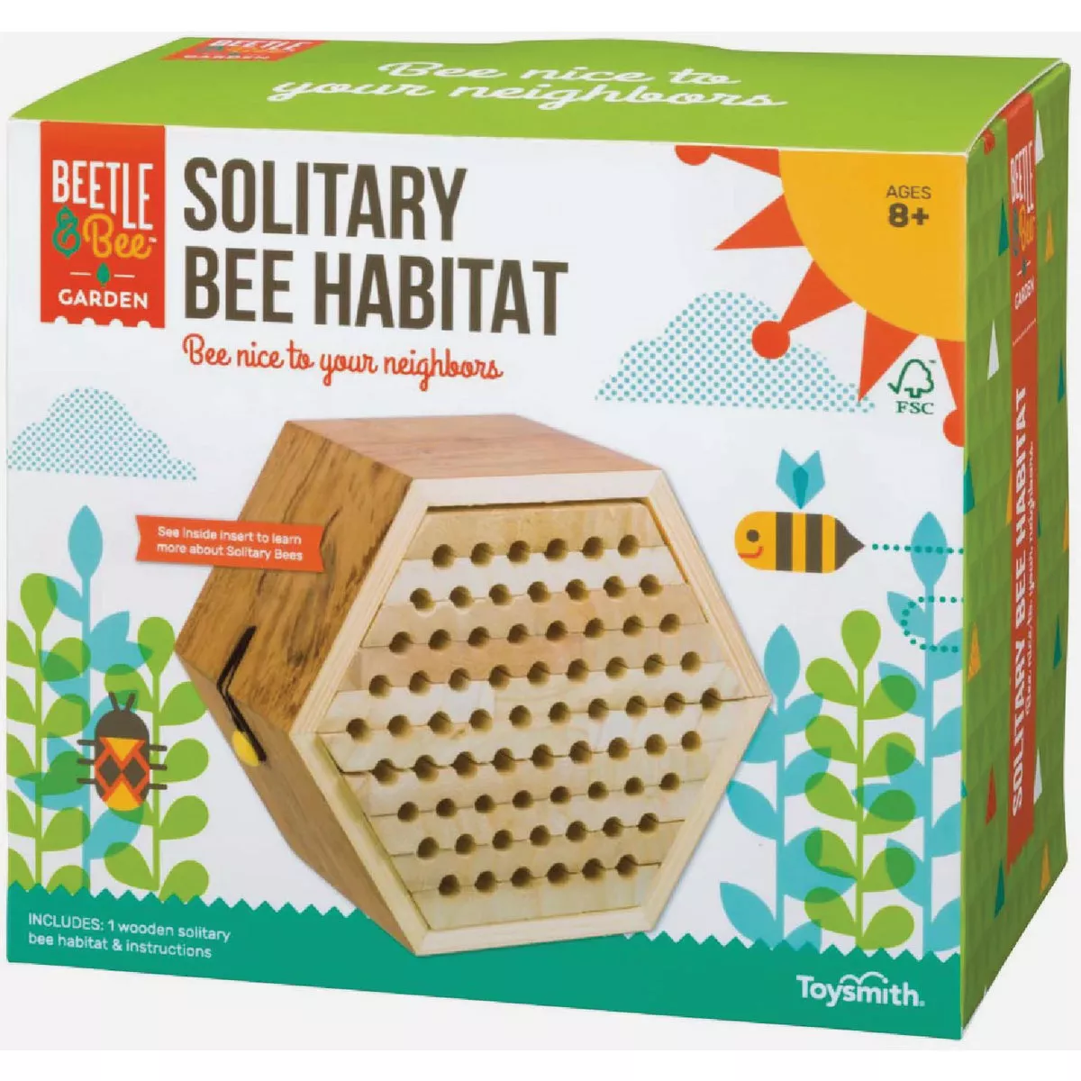 Toysmith Beetle & Bee Garden Solitary Bee Habitat - photo 2