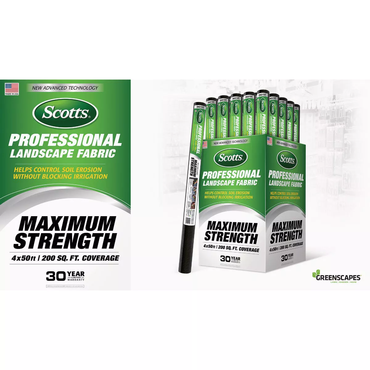 Scotts 4 Ft. x 50 Ft. Professional Landscape Fabric