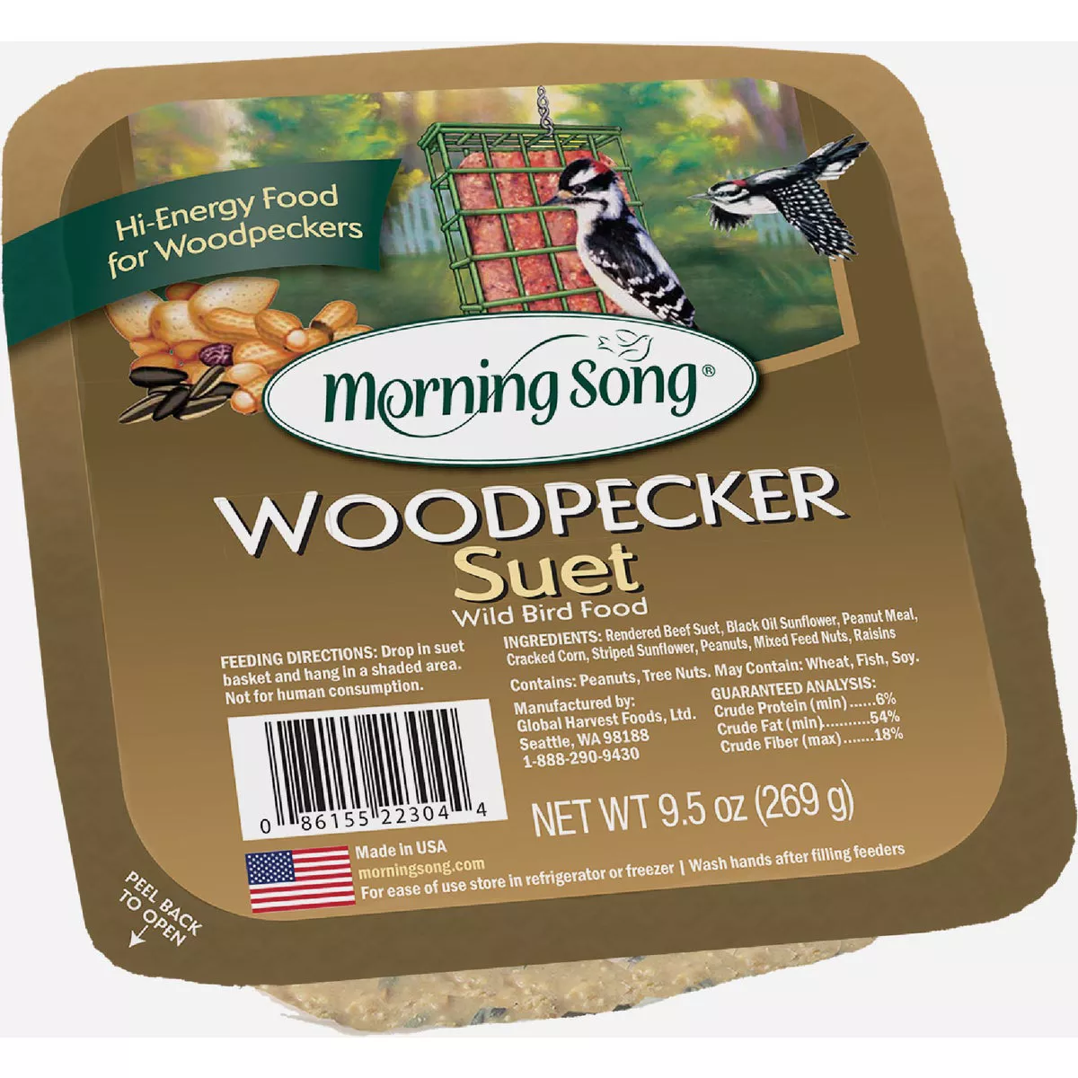 Morning Song 9.5 Oz. Woodpecker Suet