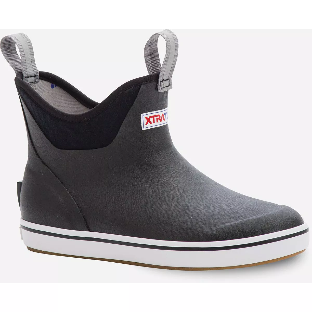 XTRATUF Size 10 Women Black Ankle Deck Rubber Boot