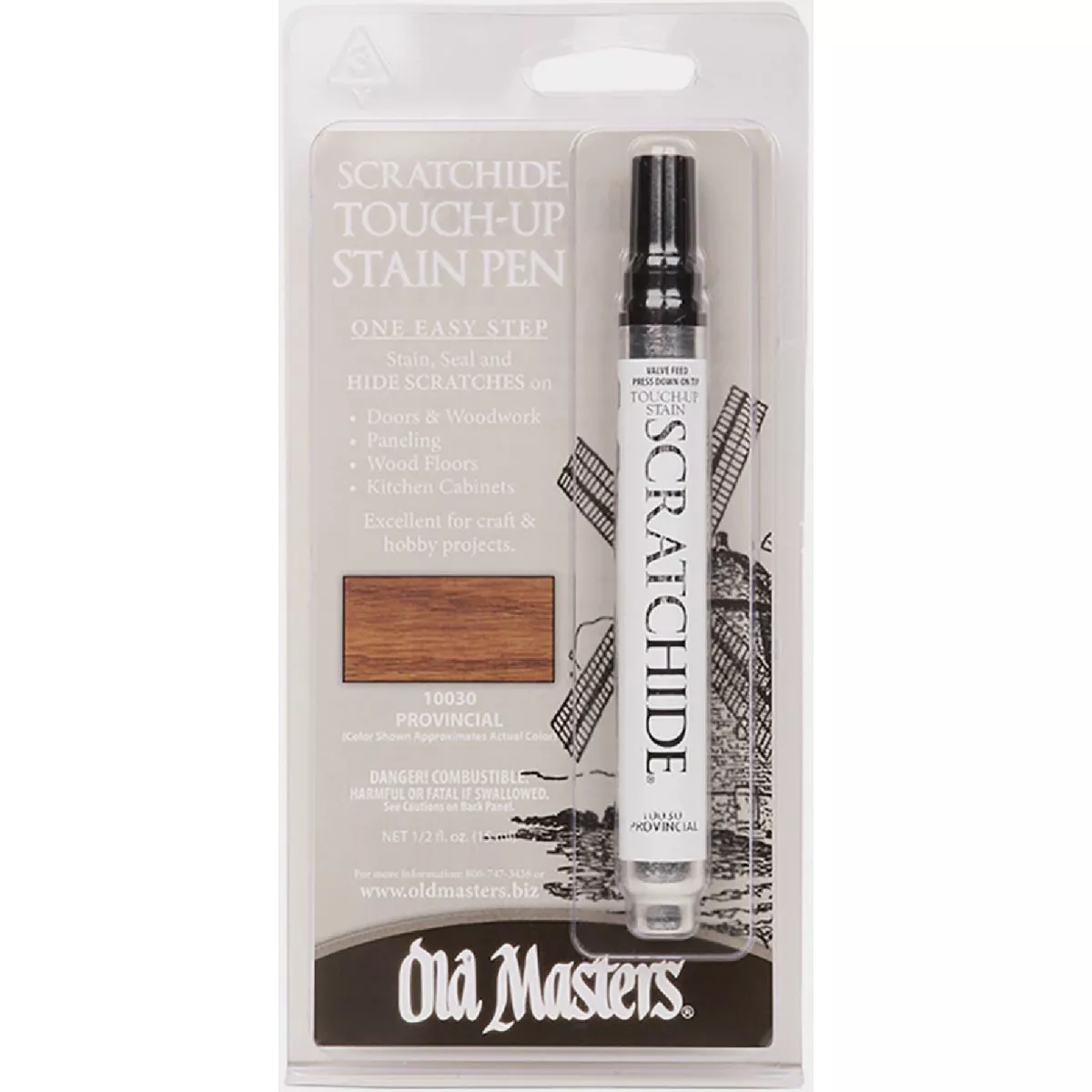 Old Masters 10030 1/2 Oz. Provincial Scratchide Touch-Up Stain Pen