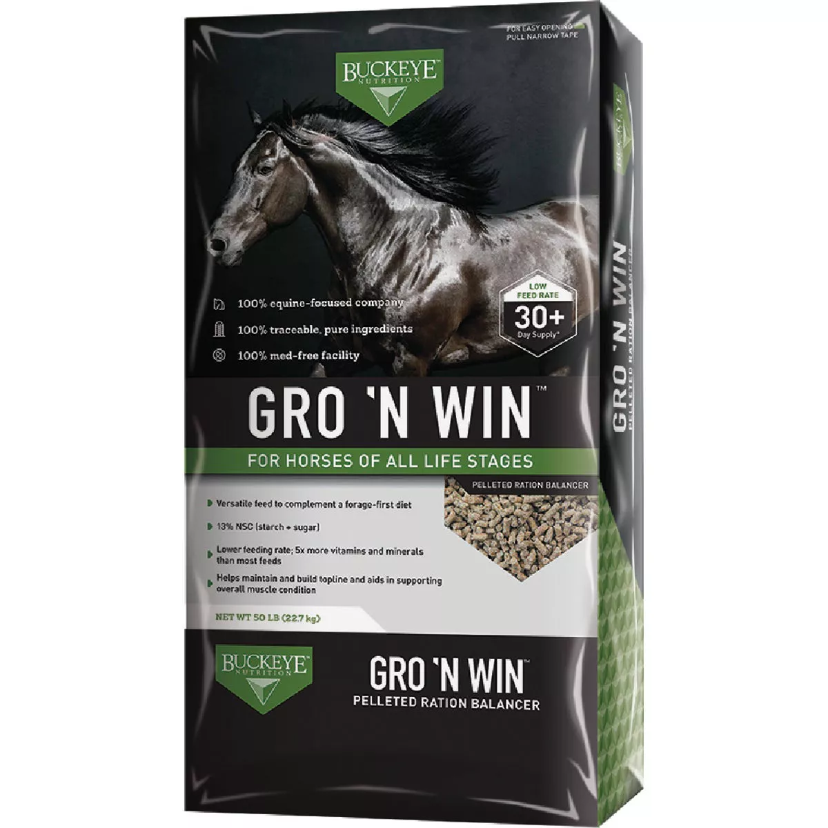 Buckeye Nutrition Gro 'N Win Ration Balancer, 50 Lb.