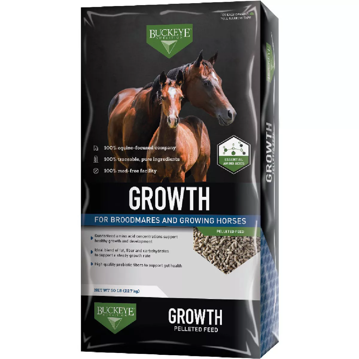 Buckeye Nutrition Growth Pelleted Feed, 50 Lb.