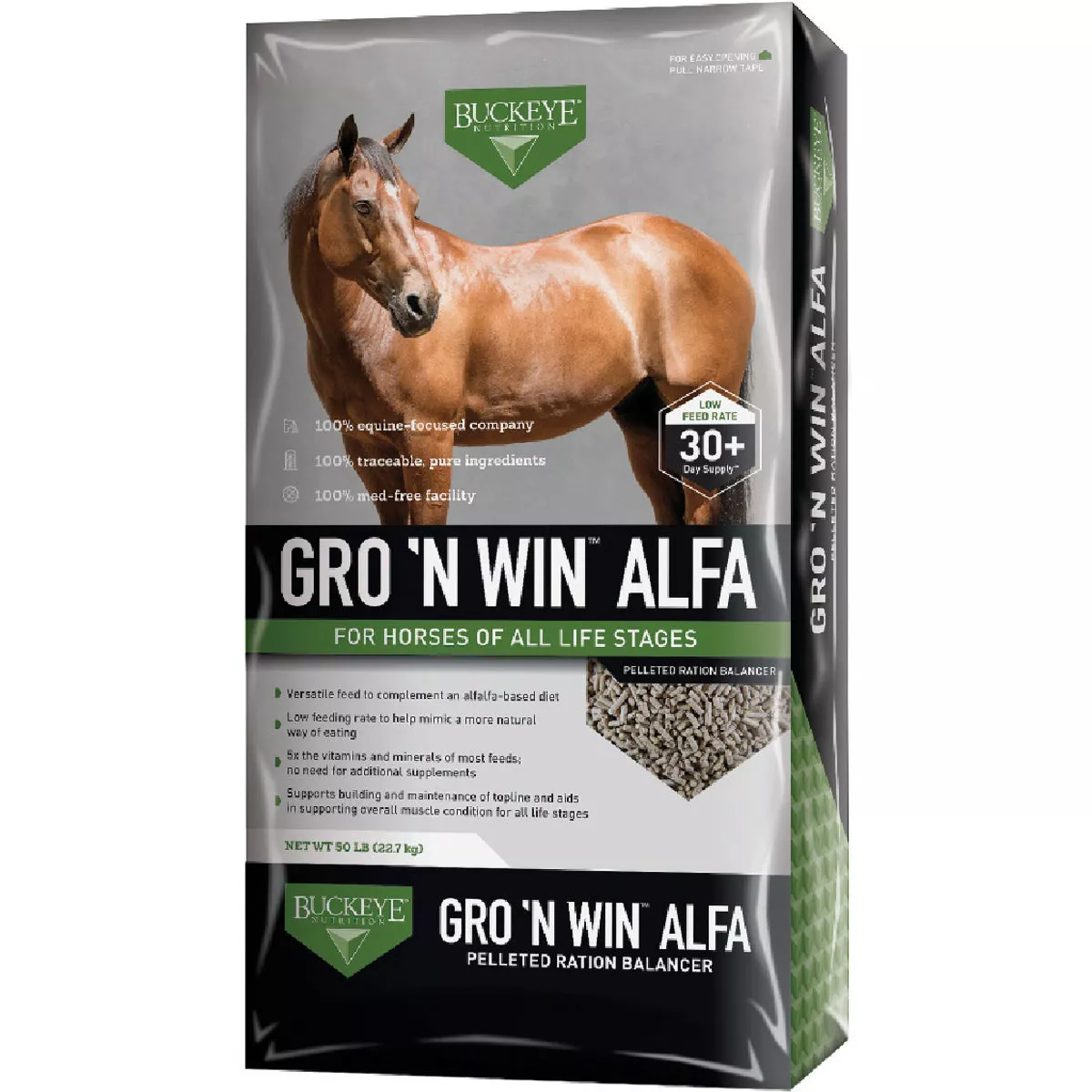 Buckeye Nutrition Gro 'N Win Alfa Ration Balancer, 50 Lb.
