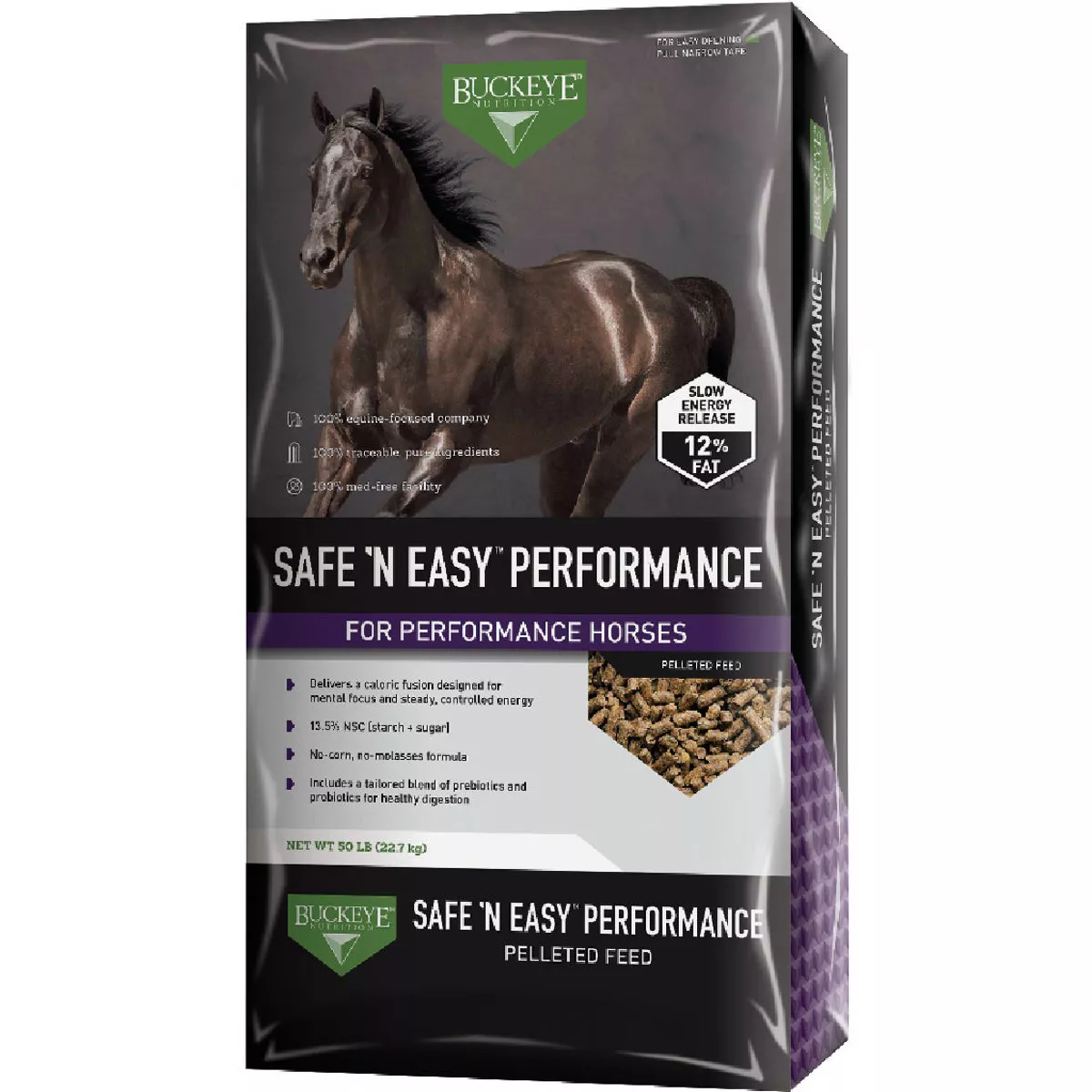 Buckeye Safe 'N Easy Performance Pelleted Feed, 50 Lb.