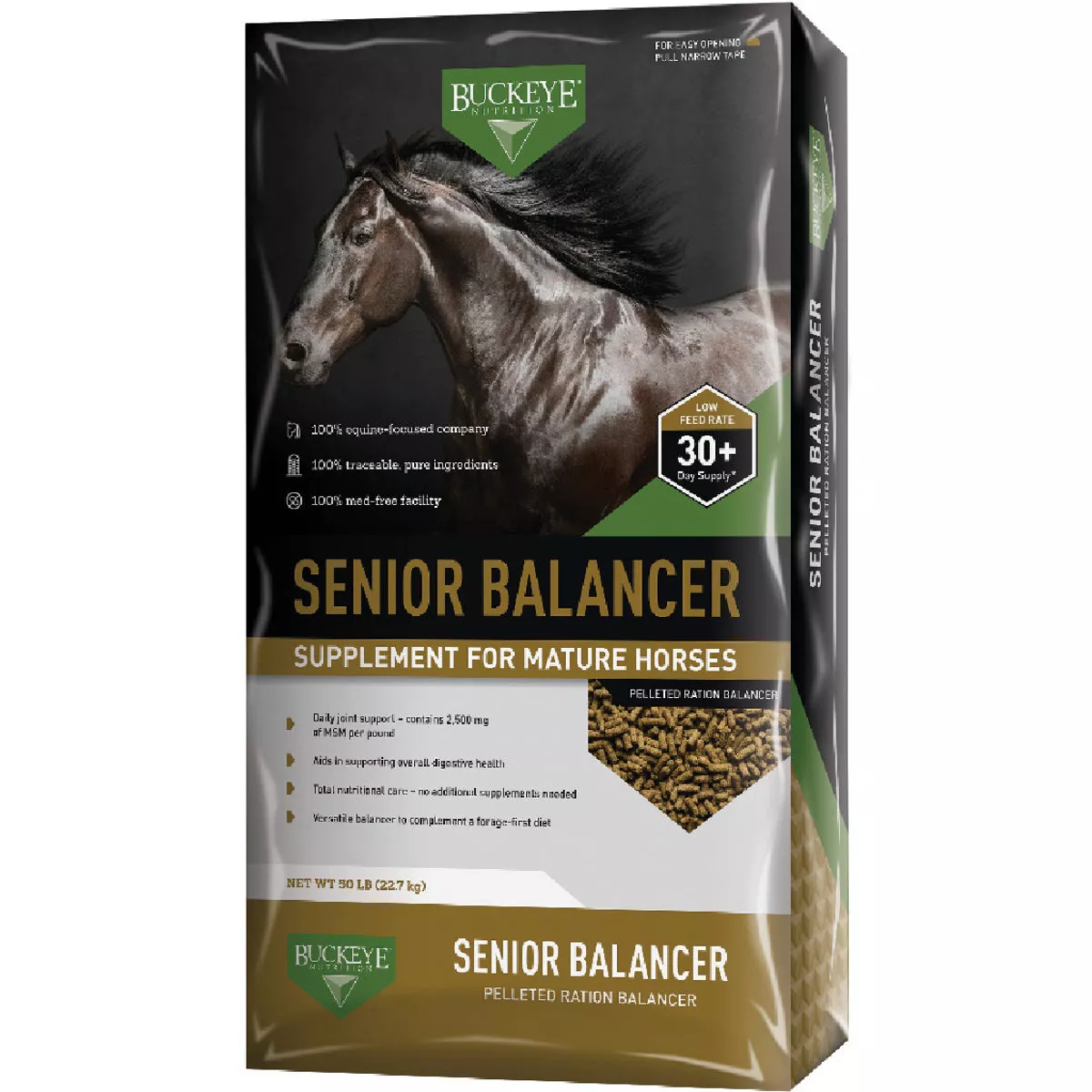 Buckeye Nutrition Senior Balancer Pelleted Supplement, 50 Lb.