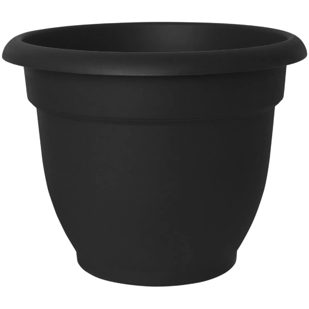 Bloem Ariana 13.75 In. H. x 16 In. Dia. Plastic Self Watering Black Planter