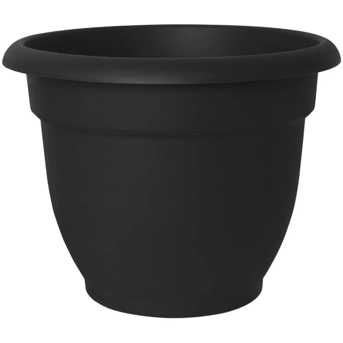 Bloem Ariana 17 In. H. x 20 In. Dia. Plastic Self Watering Black Planter-