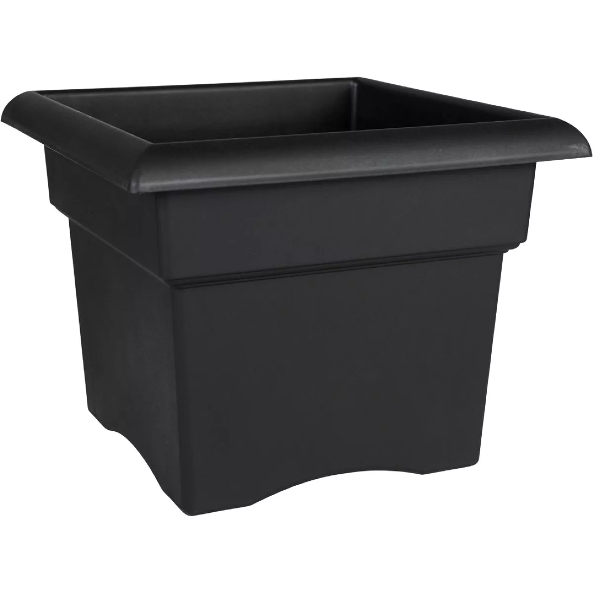 Bloem Veranda 14 In. Plastic Black Flower Box