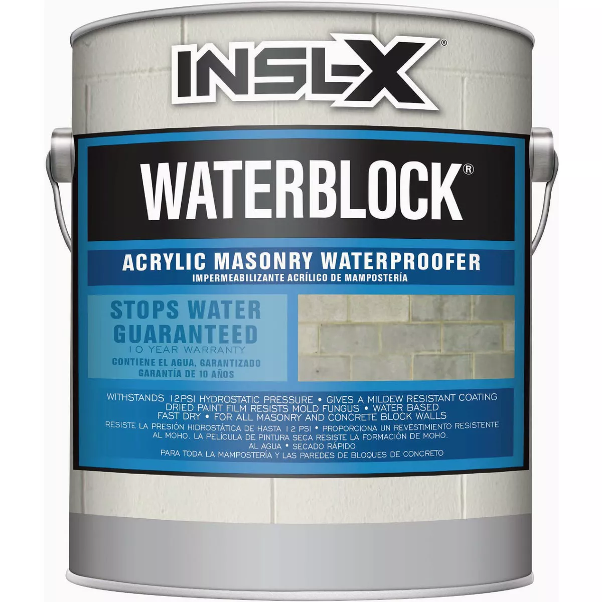 Insl-X Waterblock Acrylic Flat Masonry Waterproofer, White, 1 Gal.