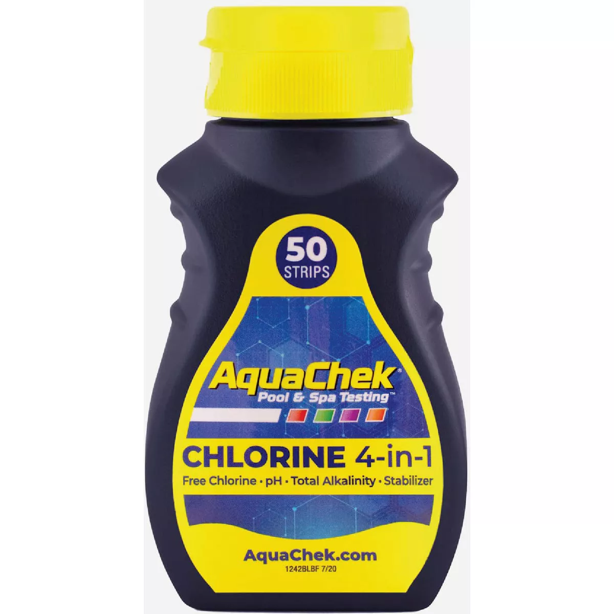 AquaChek 4-Way Yellow Chlorine Test Strips (50-Count)