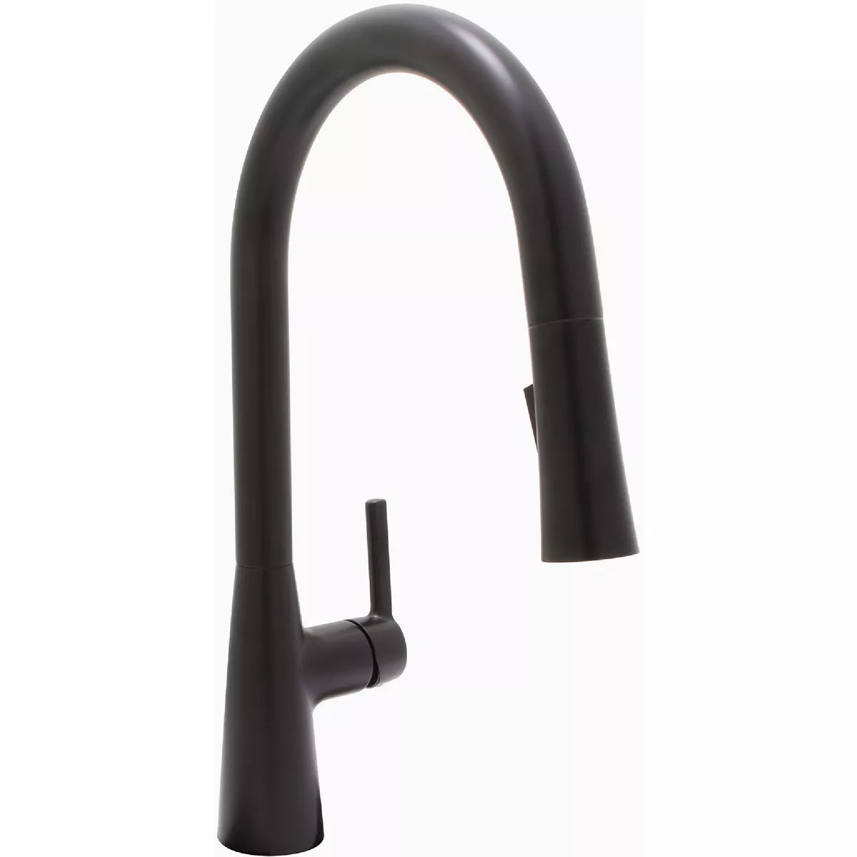 Huntington Brass Vezzo Single Handle Lever Pull Down Kitchen Faucet, Matte Black