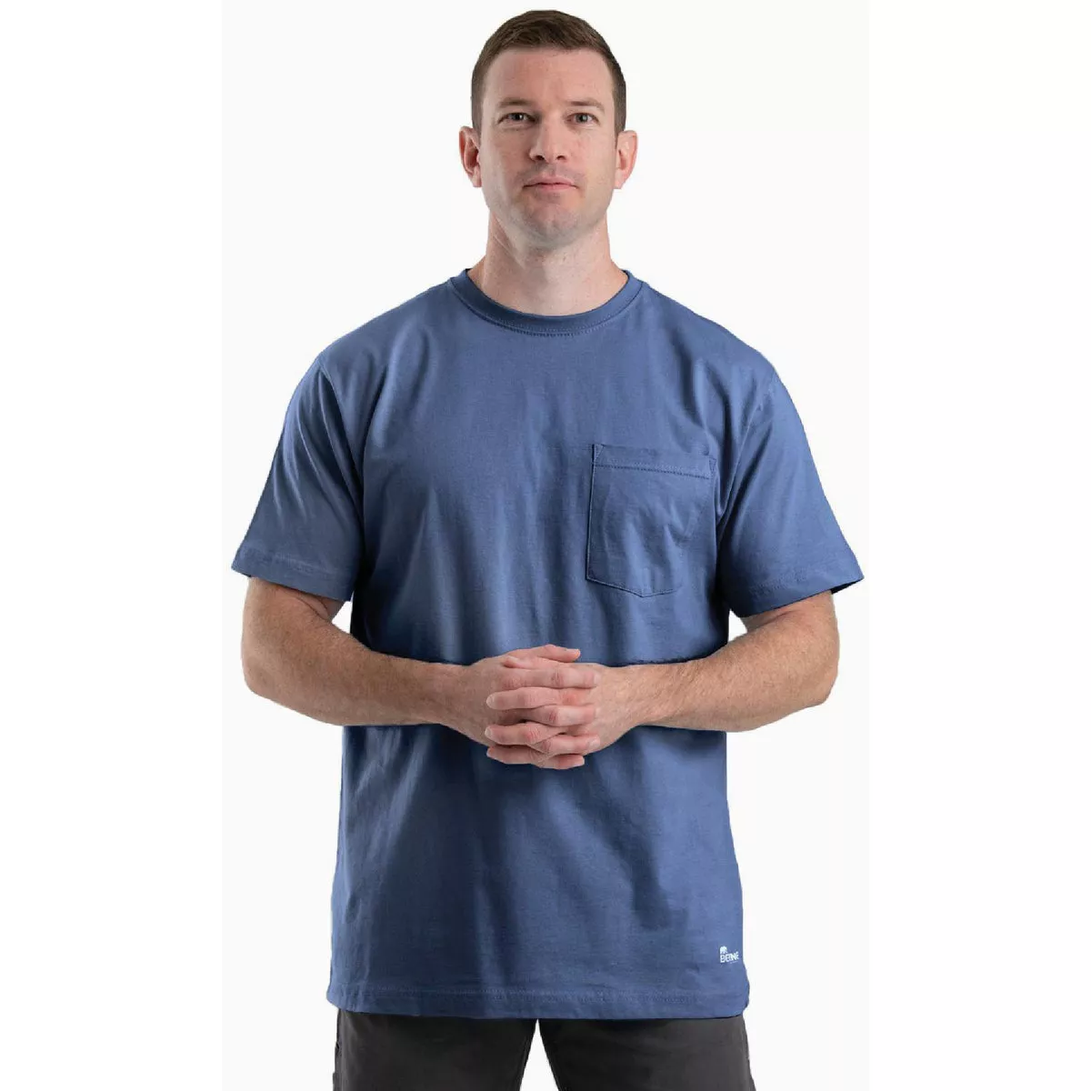 Berne Men's 2XL Regular Royal Blue Heavyweight Short Sleeve Pocket T-Shirt