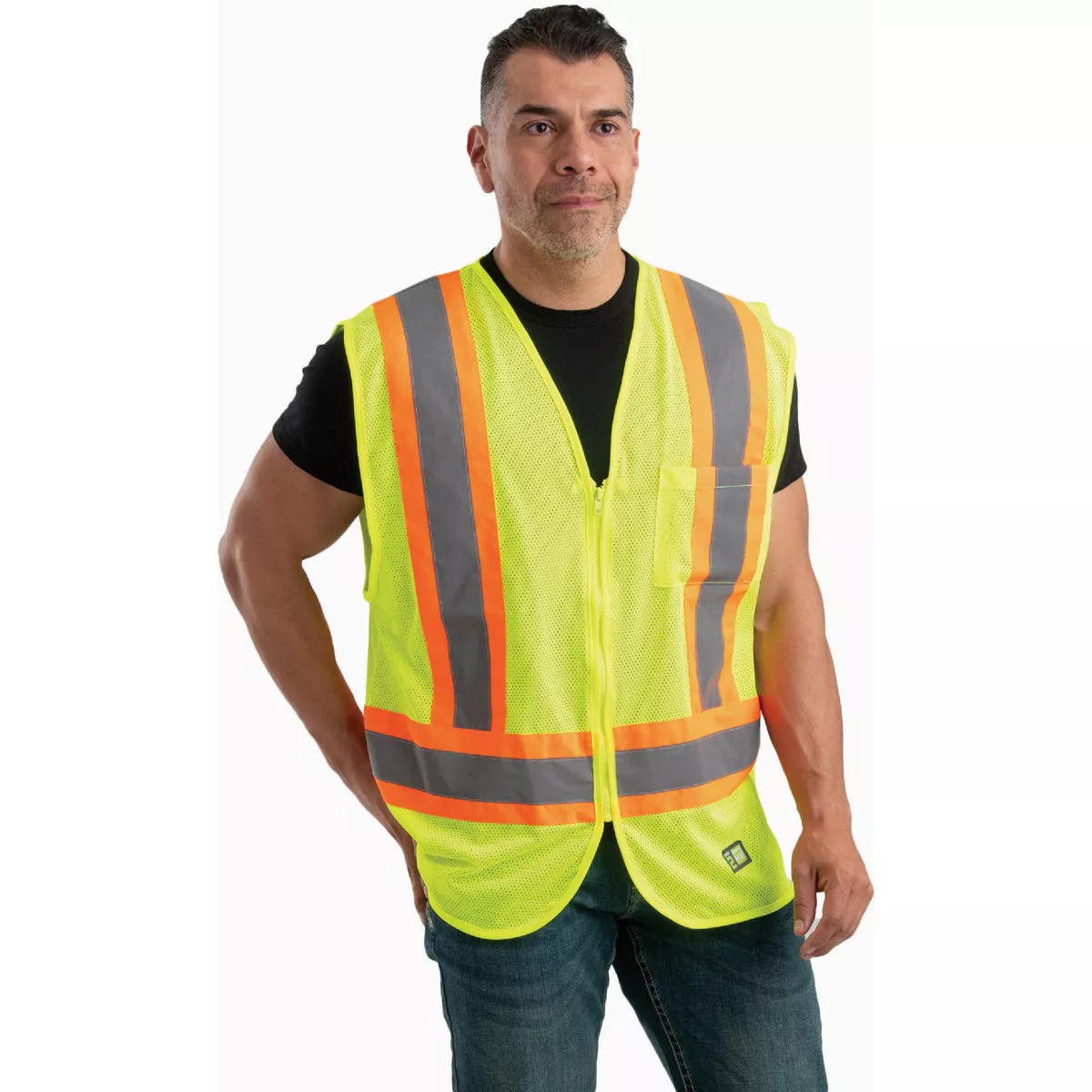 Berne Medium Hi Vis Class 2 Multi-Color Mesh Safety Vest - photo 2