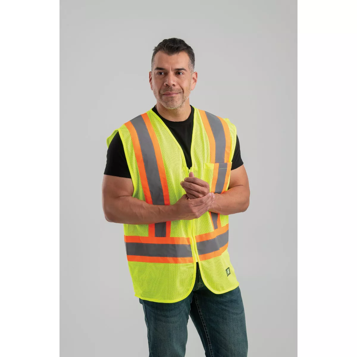 Berne Medium Hi Vis Class 2 Multi-Color Mesh Safety Vest - photo 3