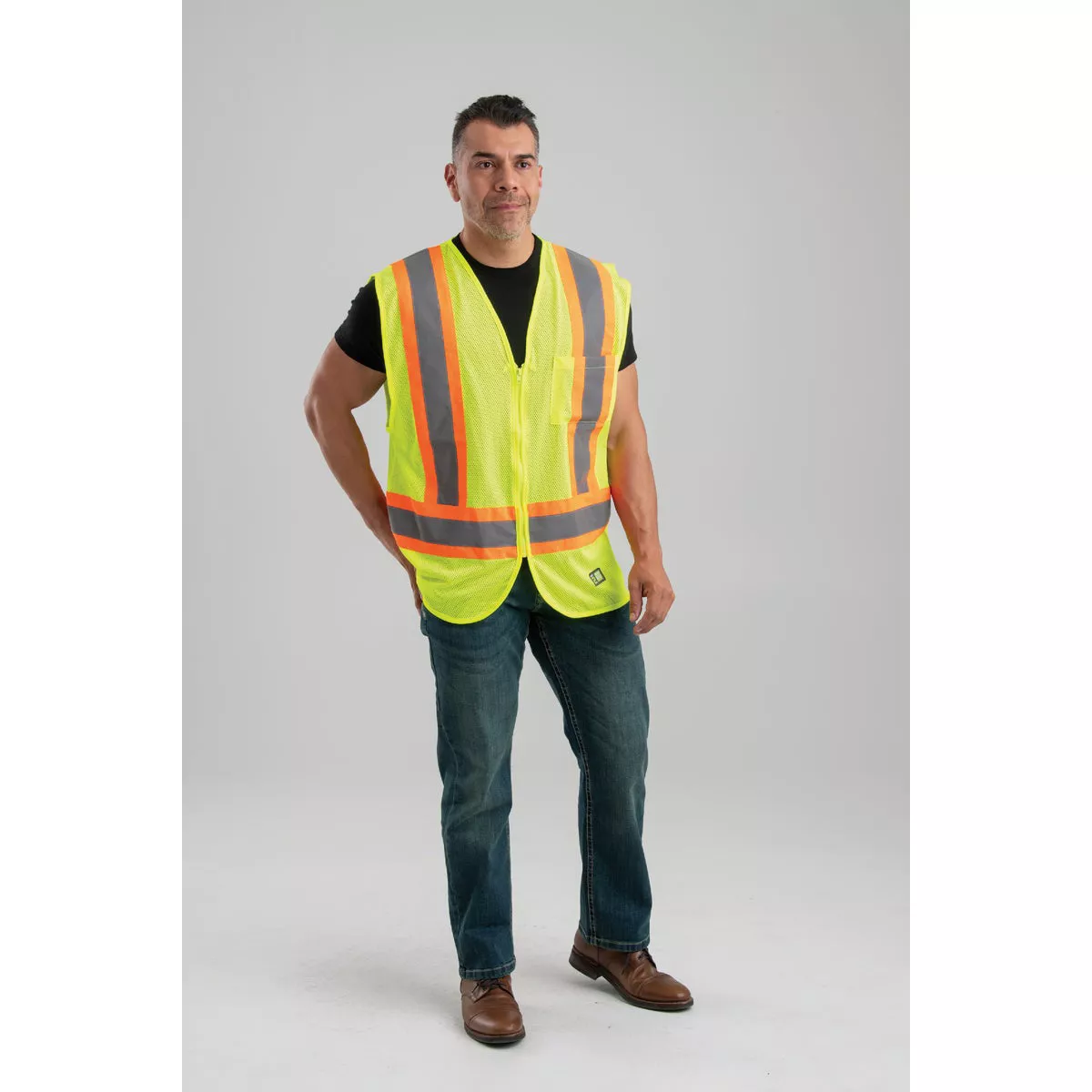 Berne Medium Hi Vis Class 2 Multi-Color Mesh Safety Vest - photo 4