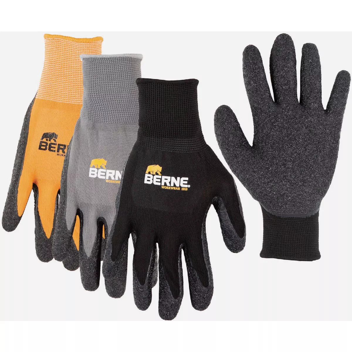 Berne Men's Medium Quick-Grip Coated Glove (3-Pack)