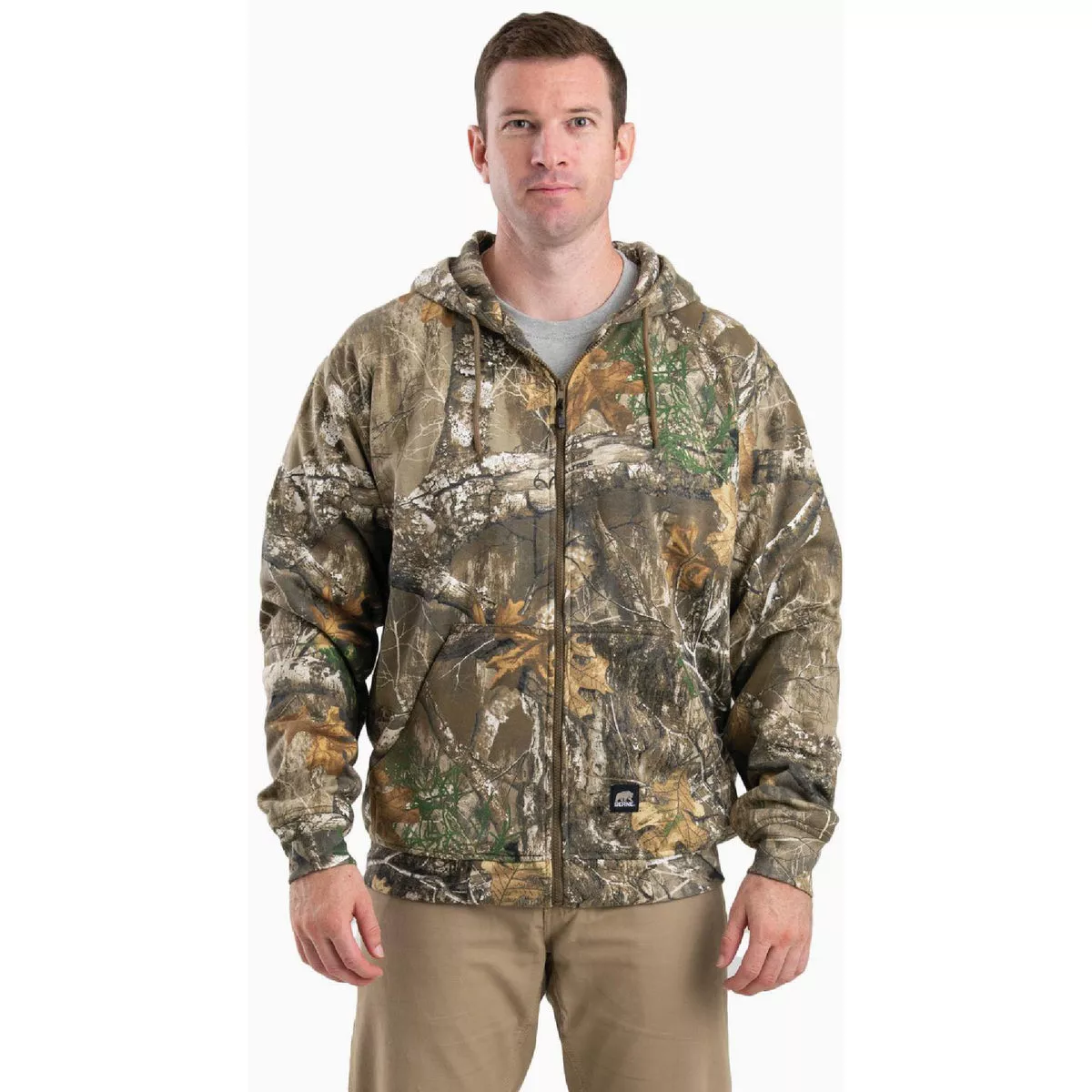 Berne Men's 2XL Regular Realtree Edge Heritage Thermal-Lined Full-Zip Hooded Sweatshirt-