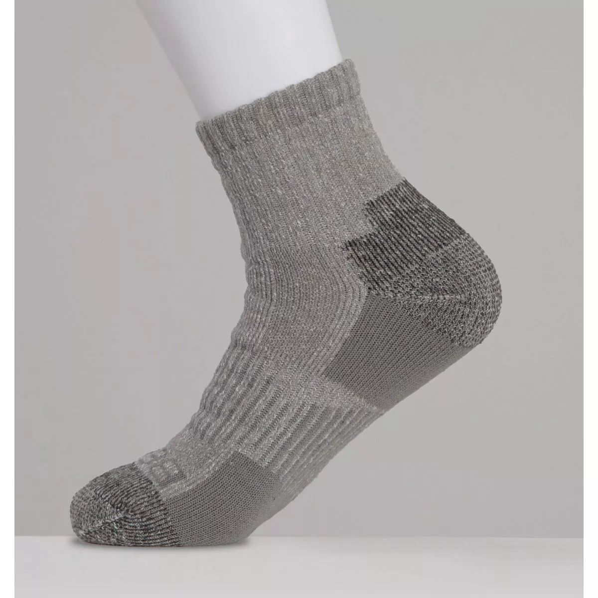 Berne Men's 6 to 12 Graphite Odor Protected Quarter Sock (3-Pack)