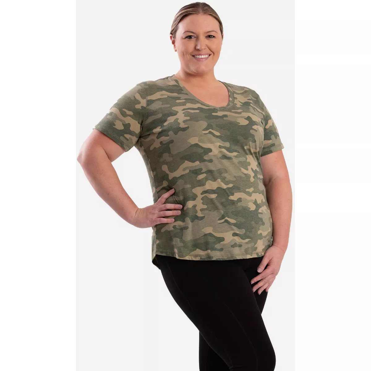 Berne Women's 2XL Forest Camo Short Sleeve T-Shirt