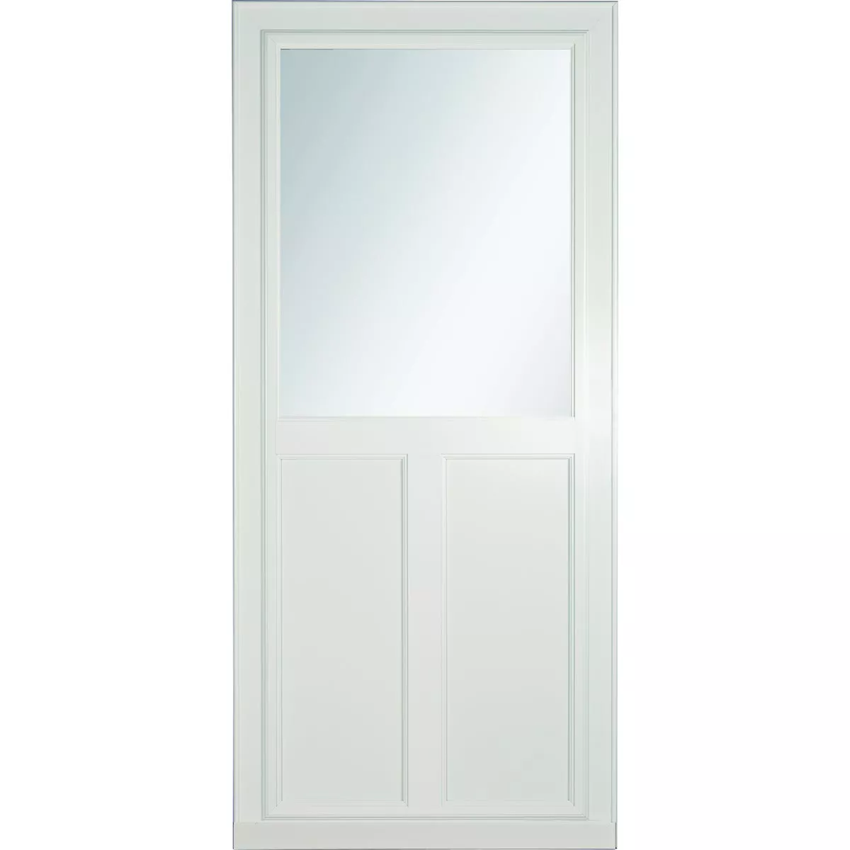 Larson Easy Vent 146 Series 32 In. W x 81 In. H x 1-7/8 In. Thick White High View Aluminum Storm Door