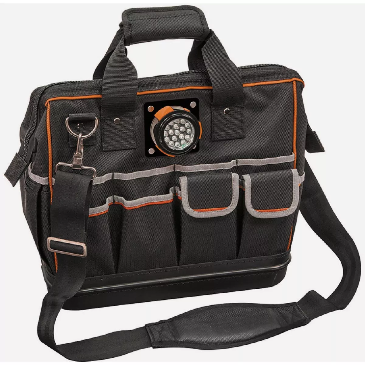 Klein Tradesman Pro 15 In. 31-Pocket Lighted Tool Bag