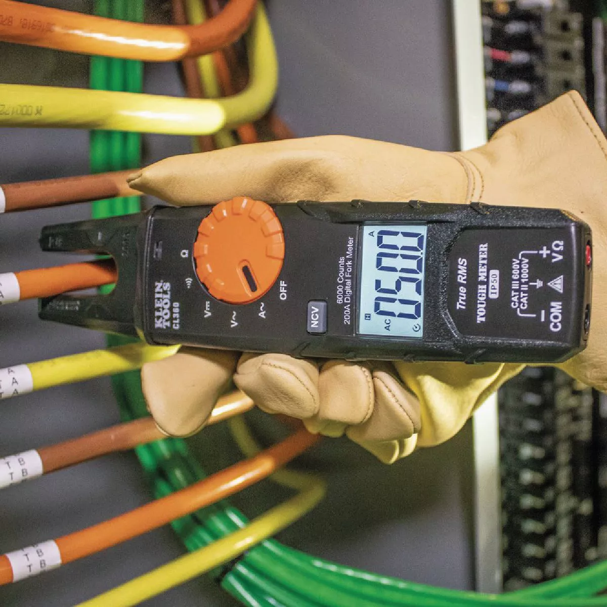 Klein 600V AC/DC Auto-Ranging Open Jaw Fork Clamp Meter - photo 4