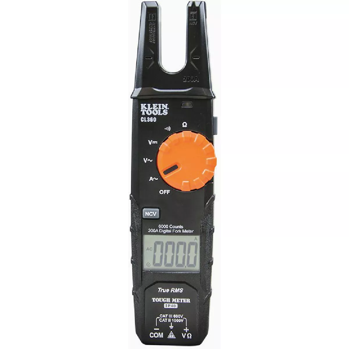 Klein 600V AC/DC Auto-Ranging Open Jaw Fork Clamp Meter - photo 6