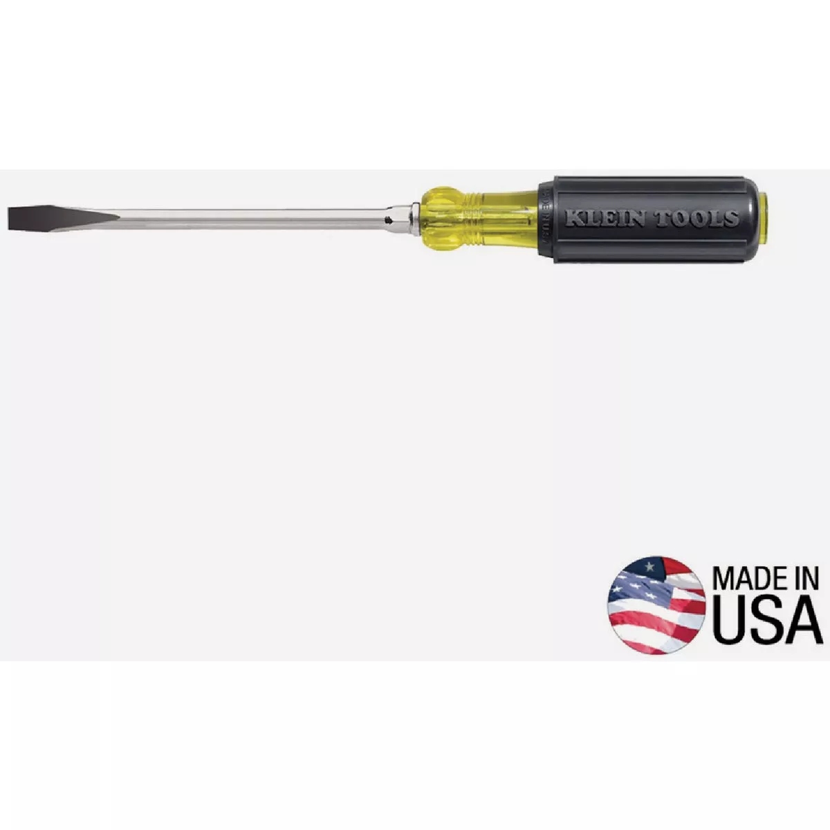 Klein 3/8 In. x 8 In. Round Shank Keystone Slotted Screwdriver | True ...