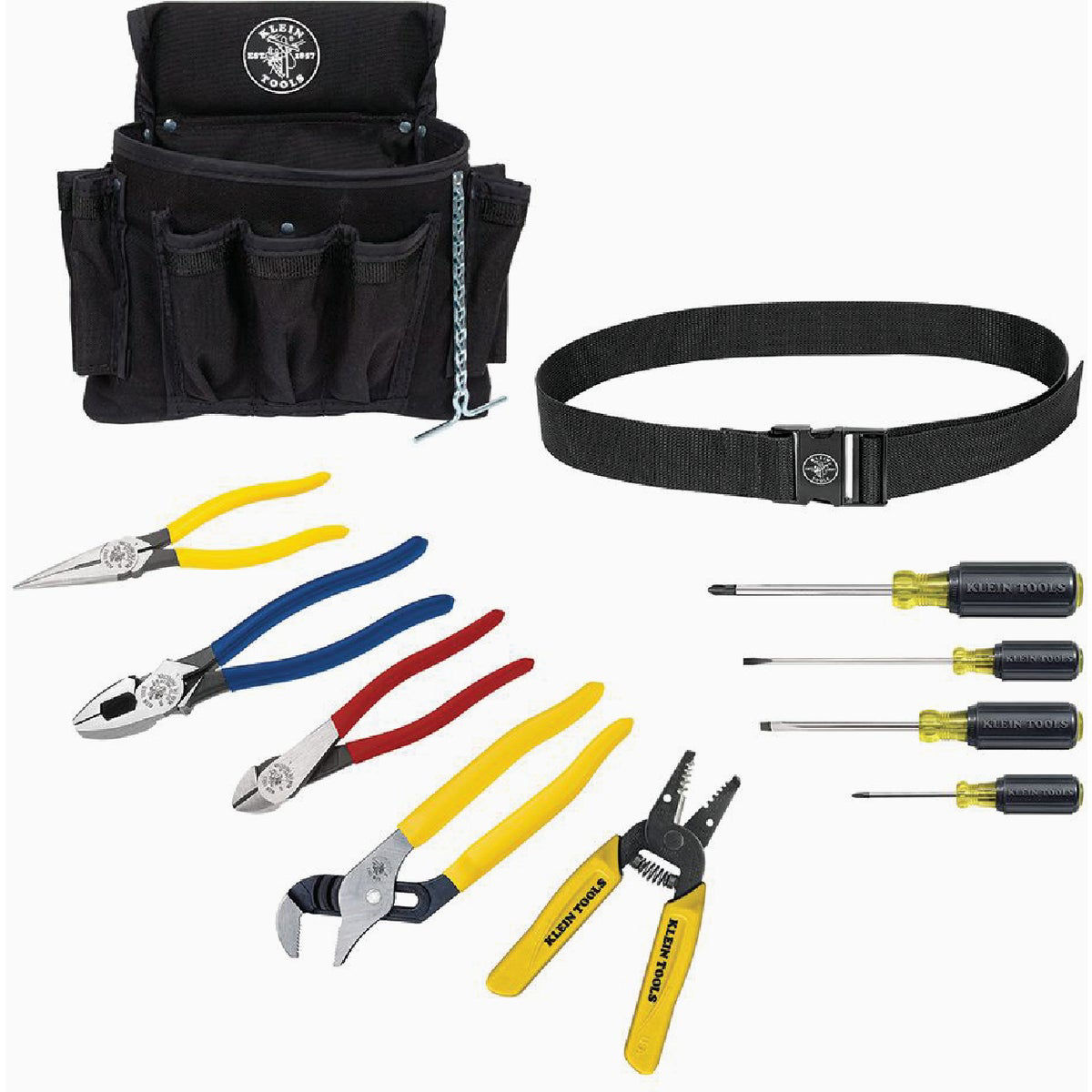 Klein Apprentice Tool Set with 12Pocket Pouch (11Piece) Do it Best
