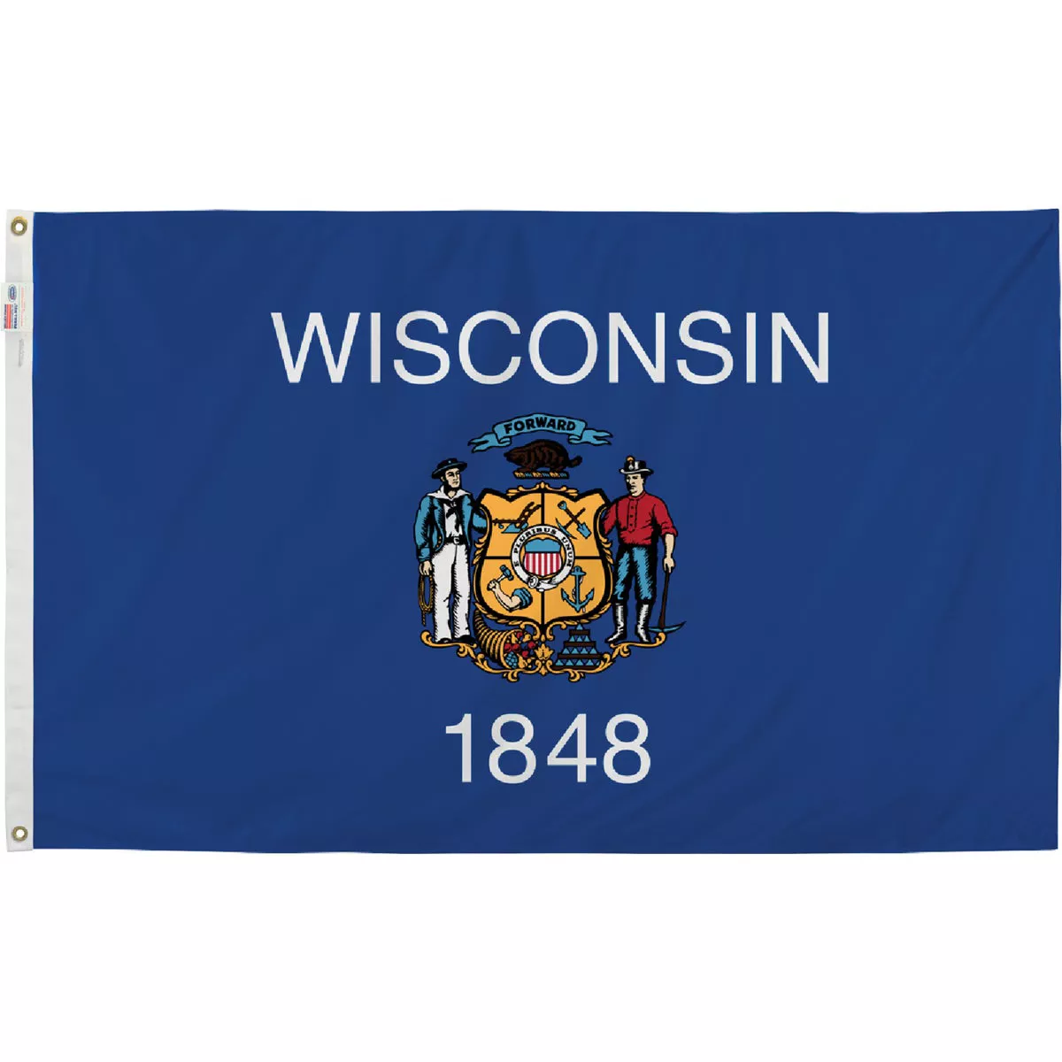 Valley Forge 3 Ft. x 5 Ft. Nylon Wisconsin State Flag