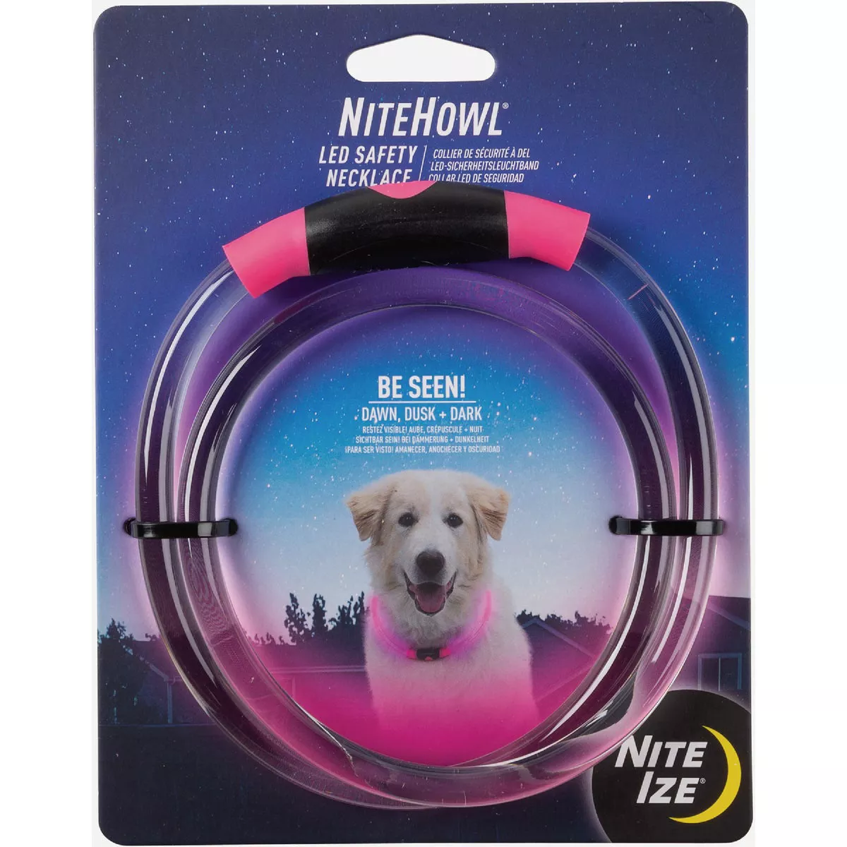 Nite Ize NiteHowl LED Safety Necklace - Tie Dye Pink