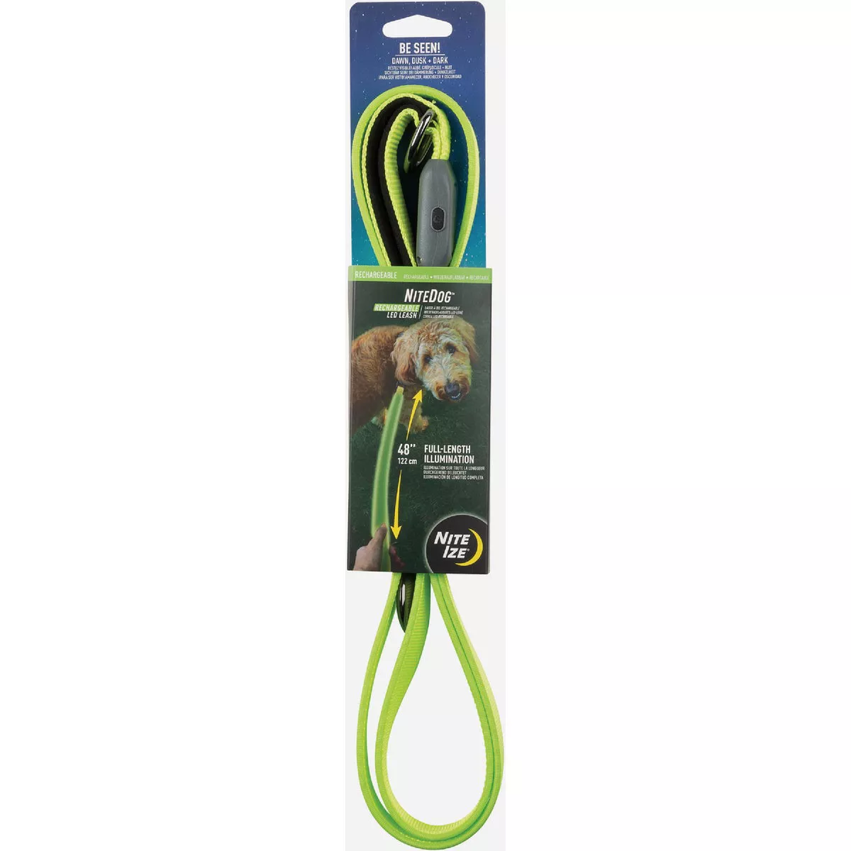 Nite Ize NiteDog Rechargeable LED Leash - Lime/Green LED