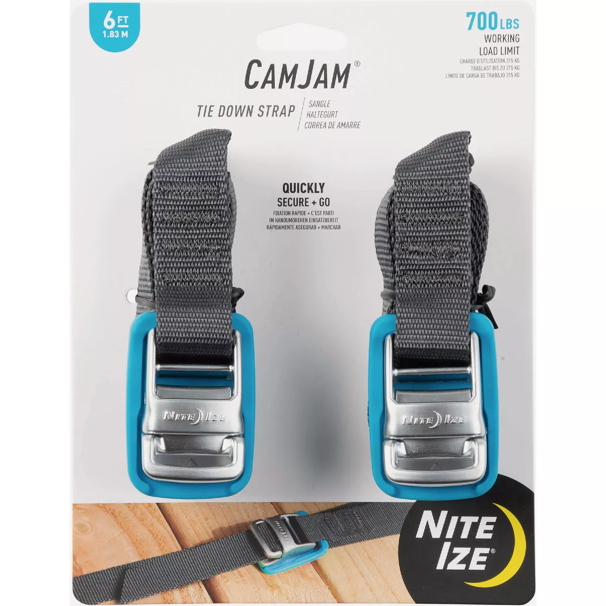 Nite Ize 6 Ft. CamJam Tie Down Strap (2-Pack)