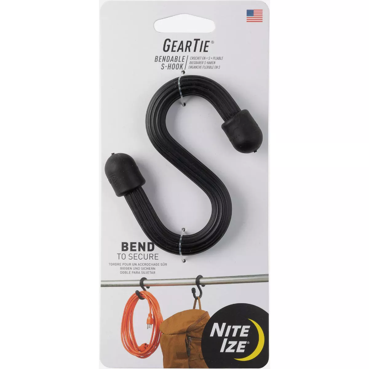 Nite Ize Gear Tie Bendable S-Hook