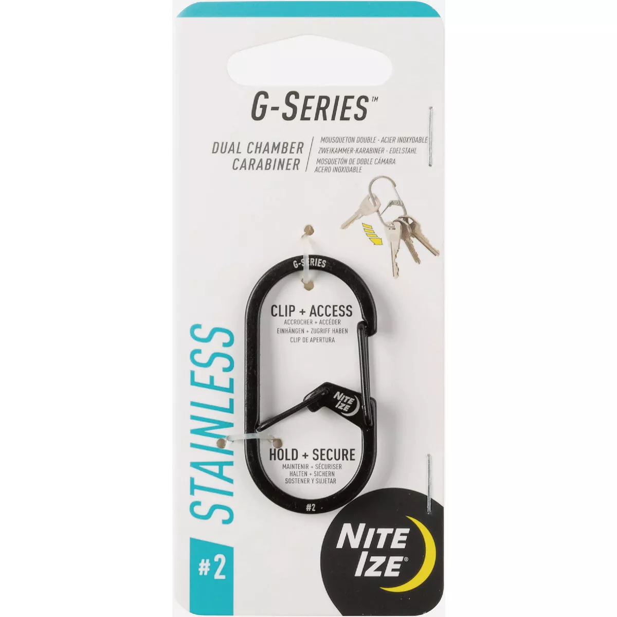 Nite Ize G-Series Dual Chamber Carabiner #2 - Black