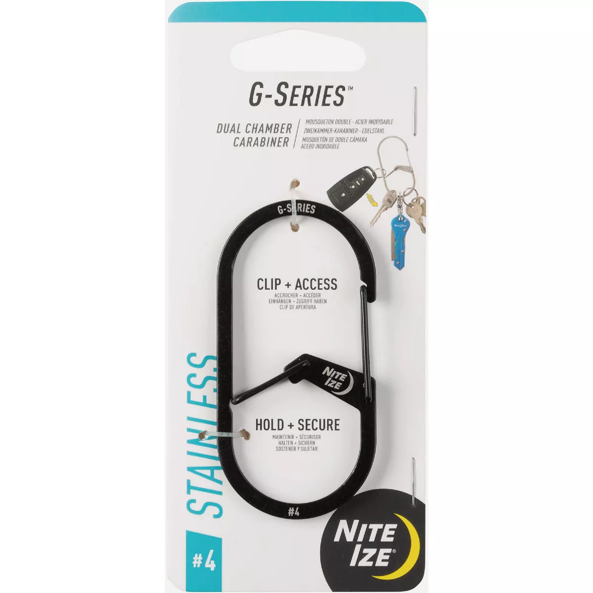 Nite Ize G-Series Dual Chamber Carabiner #4 - Black