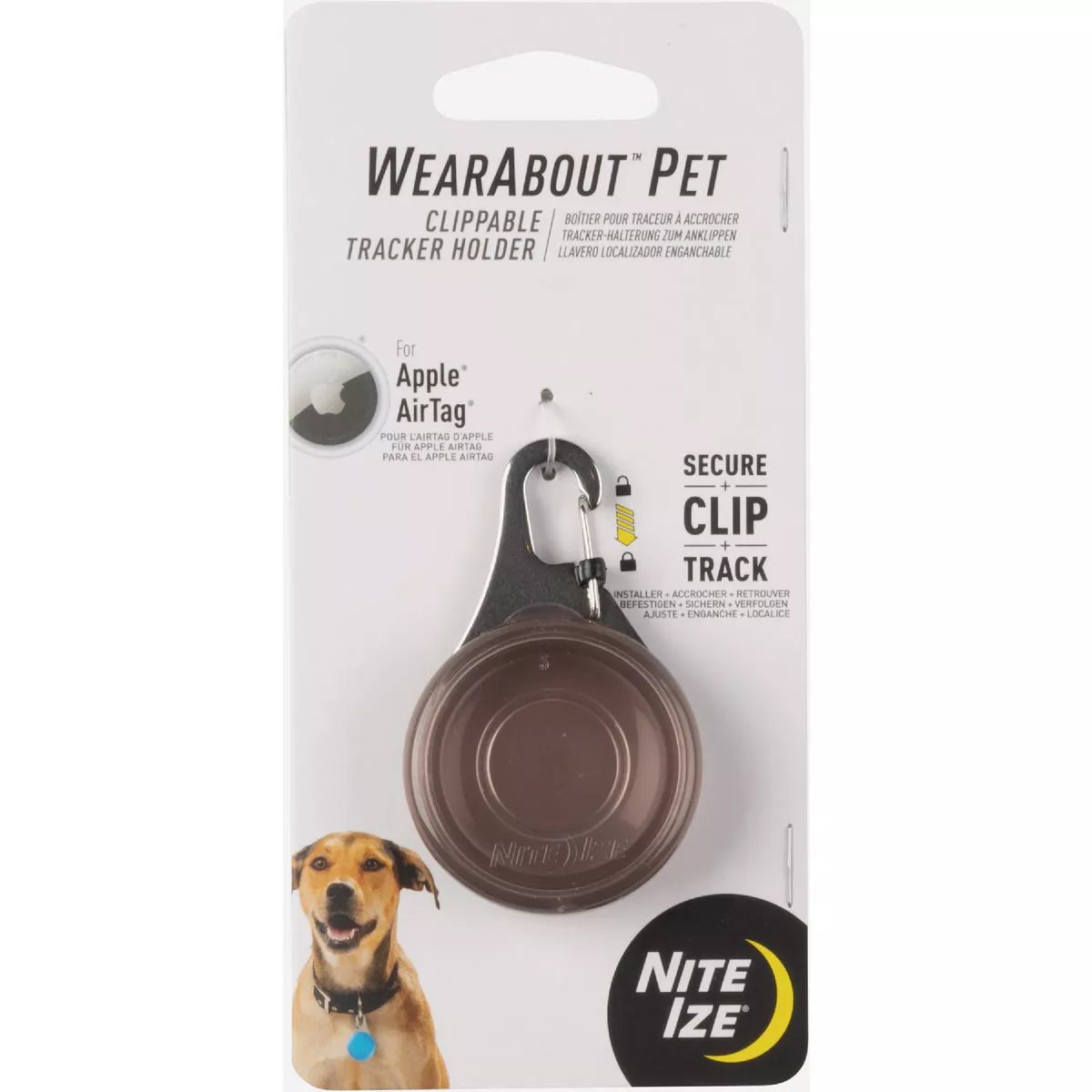Nite Ize WearAbout Pet Clippable Tracker Holder - Smoke