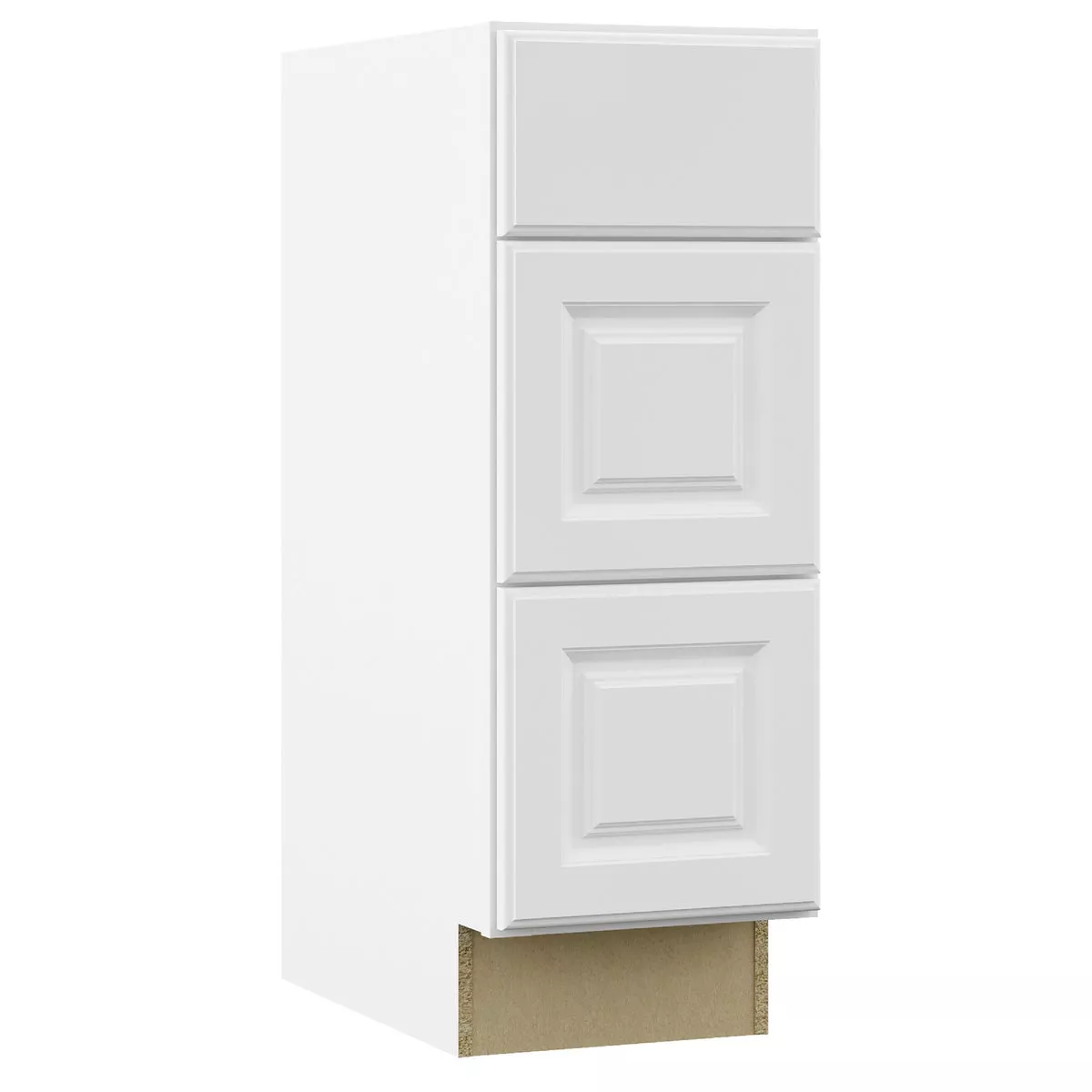 Continental Cabinets Hamilton 12 In. W. x 34-1/2 In. H. x 21 In. D. White Thermofoil Vanity Drawer Base