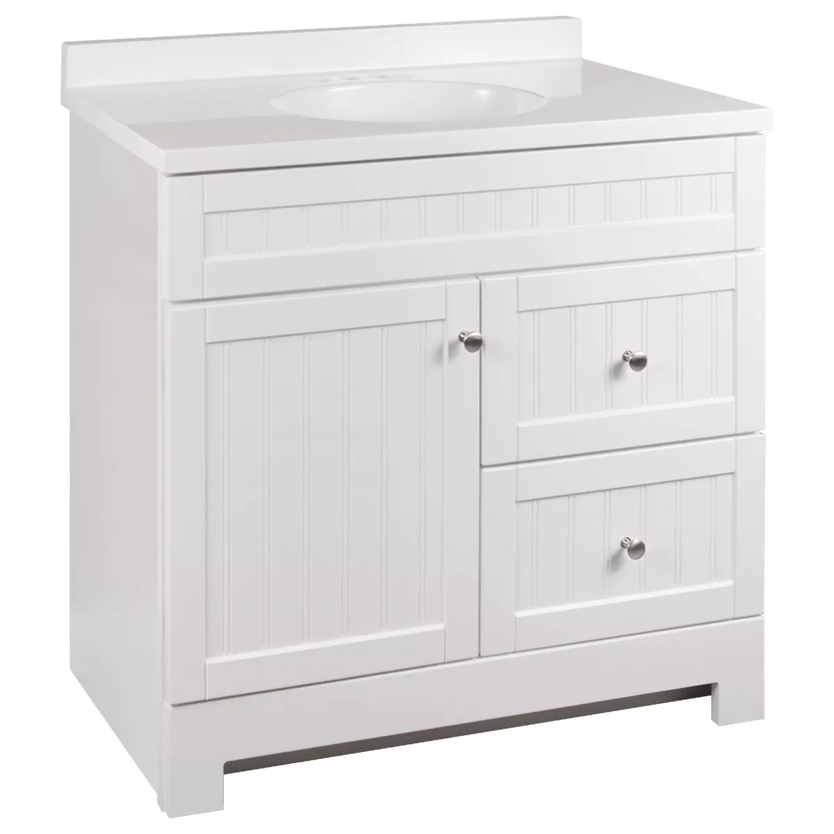 Continental Cabinets Edgewater 36-1/2 In. W. x 37-1/2 In. x 18-3/4 In. White Thermofoil Vanity Base