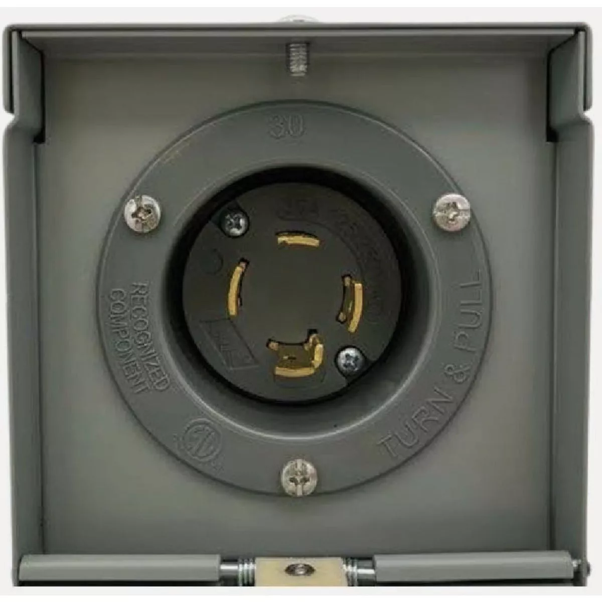 Connecticut Electric 30A Rainproof Generator Power Inlet Box with Cover - photo 4