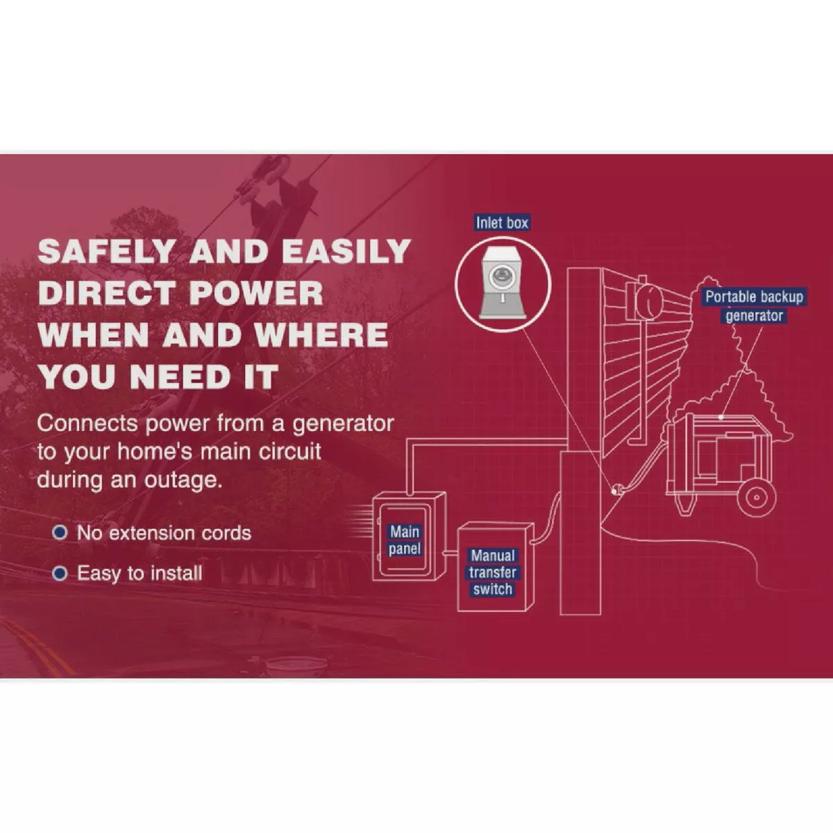 Connecticut Electric 30A Rainproof Generator Power Inlet Box with Cover