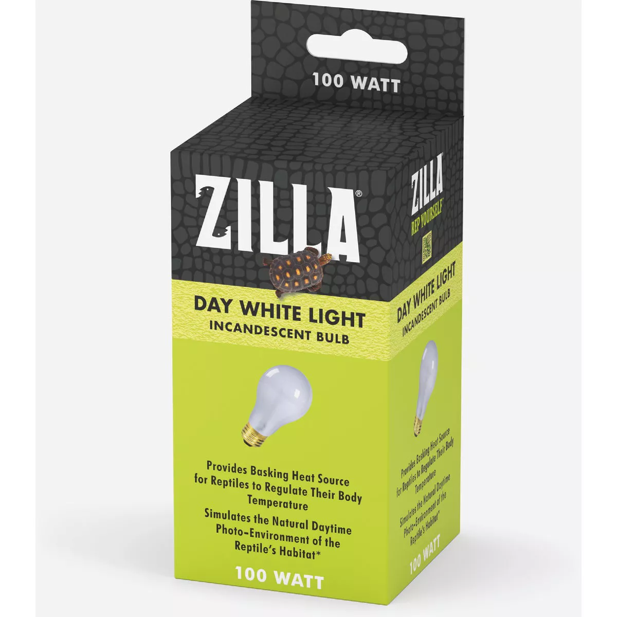 Zilla 100W Clear Day White Incandescent Heat Light Bulb for Reptile Terrarium