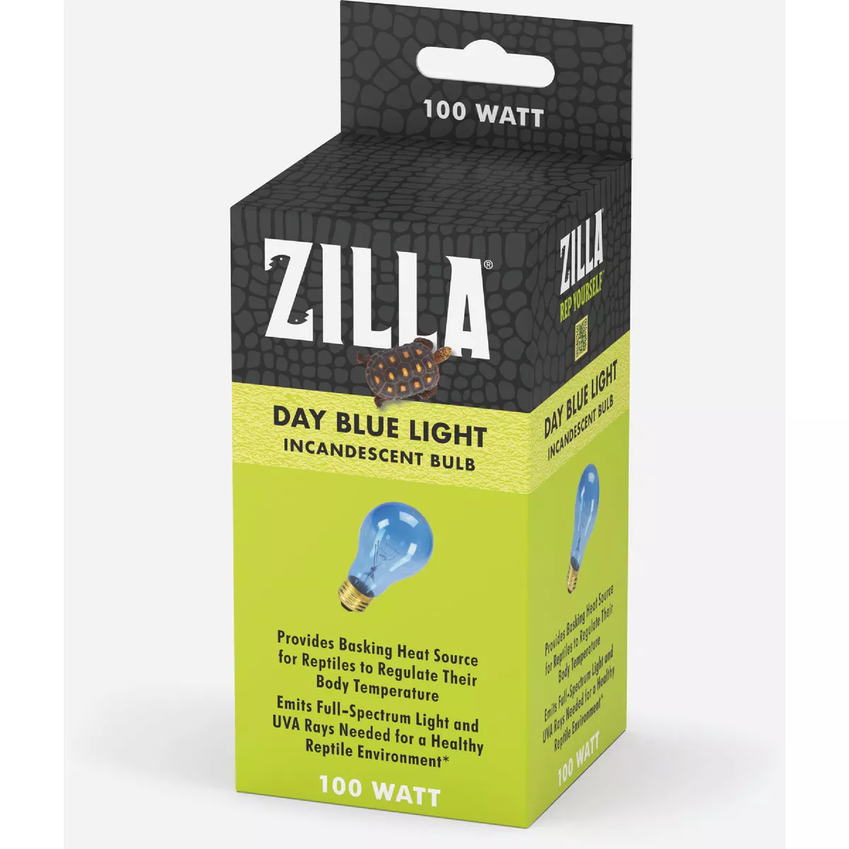 Zilla 100W Clear Day Blue Incandescent Heat Light Bulb for Reptile Terrarium